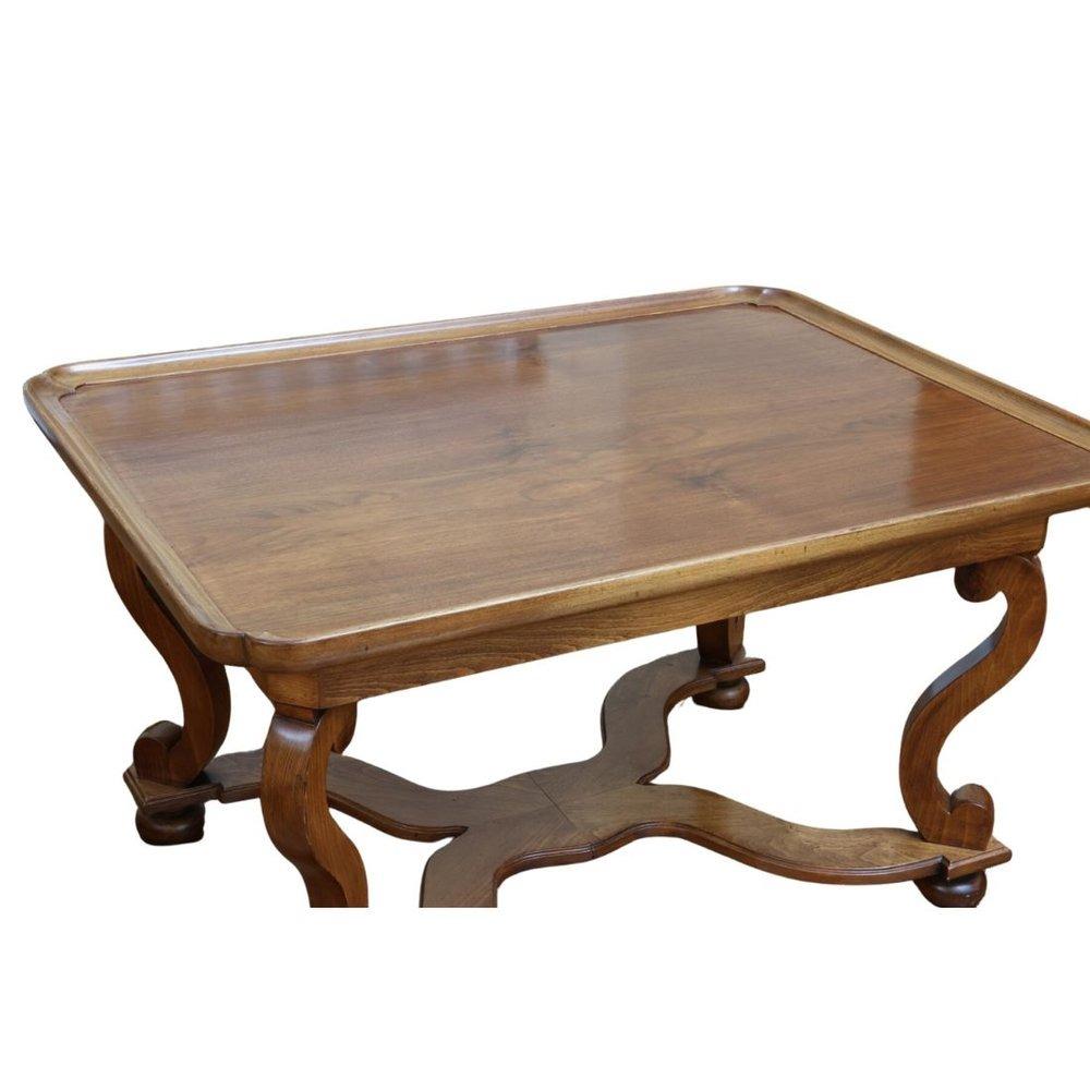 Table de bibliothèque avec pieds en volute et traverse en X Bon état - En vente à Locust Valley, NY