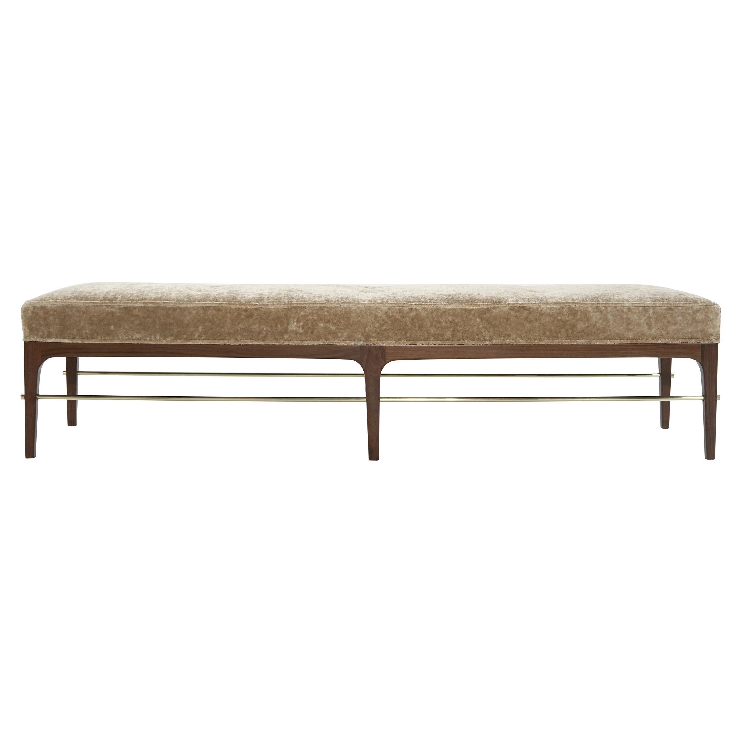 Walnut Linear Bench by Stamford Modern