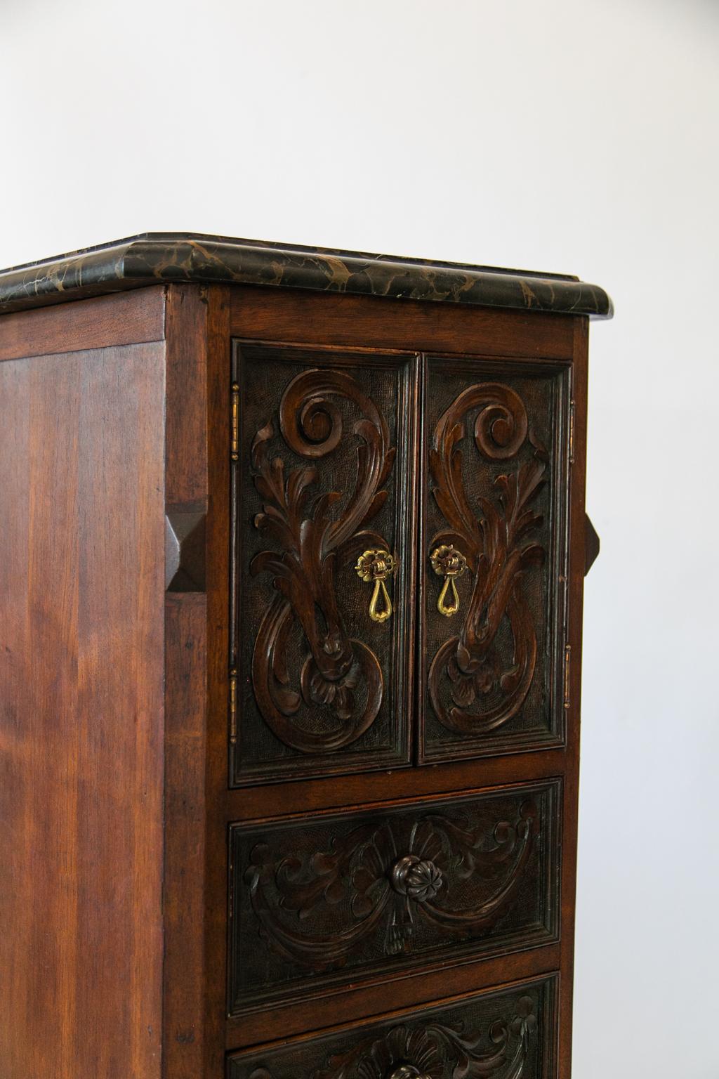 Early 20th Century Walnut Lingerie Cabinet
