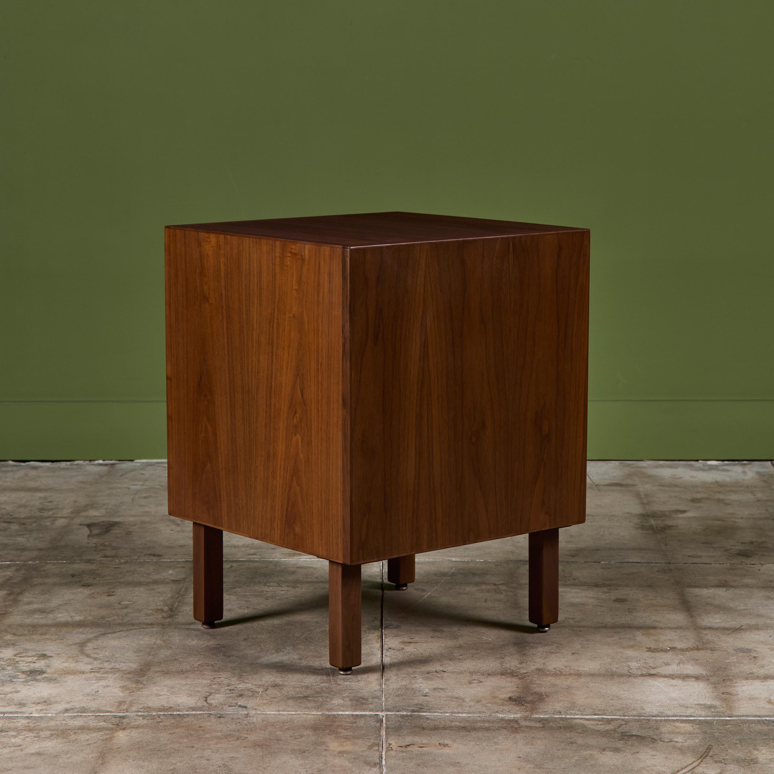 Mid-20th Century Walnut Locking Cabinet by Jens Risom For Sale