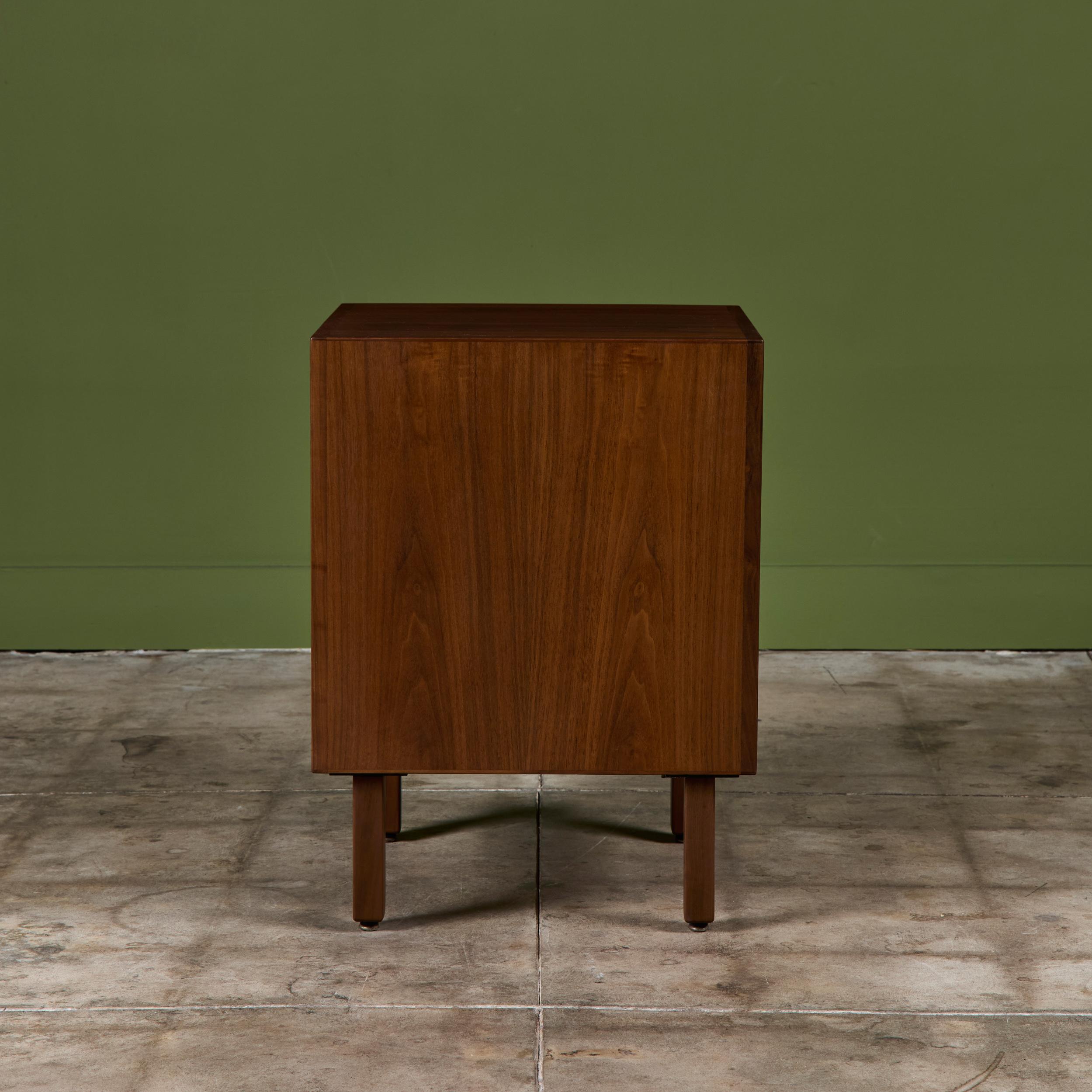 Walnut Locking Cabinet by Jens Risom For Sale 1