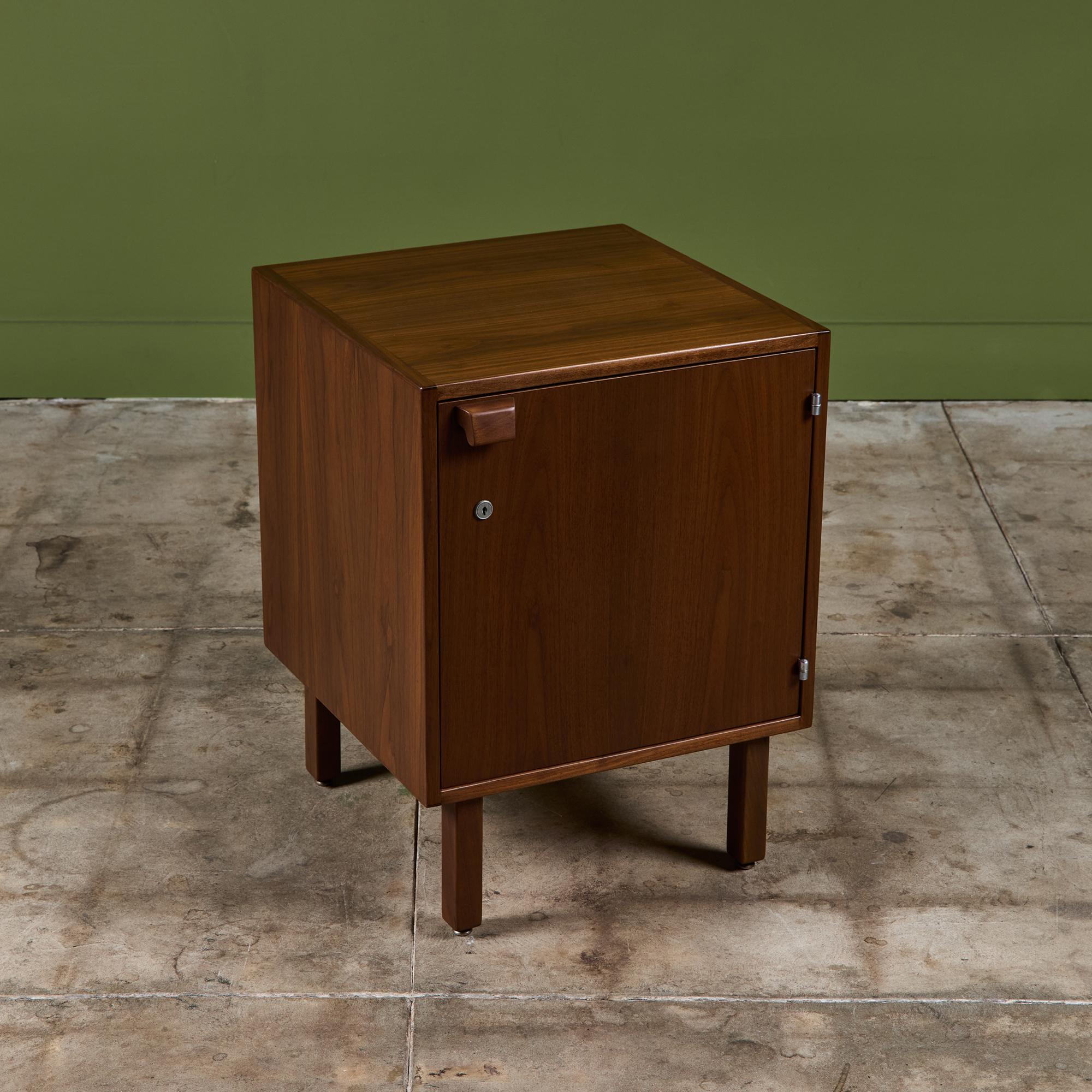 Walnut Locking Cabinet by Jens Risom For Sale 3