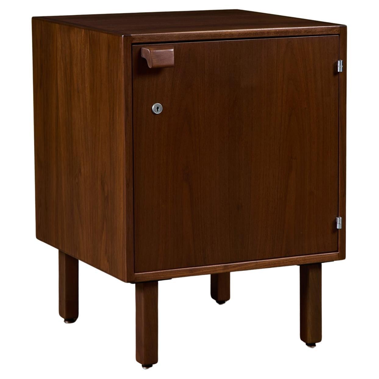 Walnut Locking Cabinet by Jens Risom For Sale