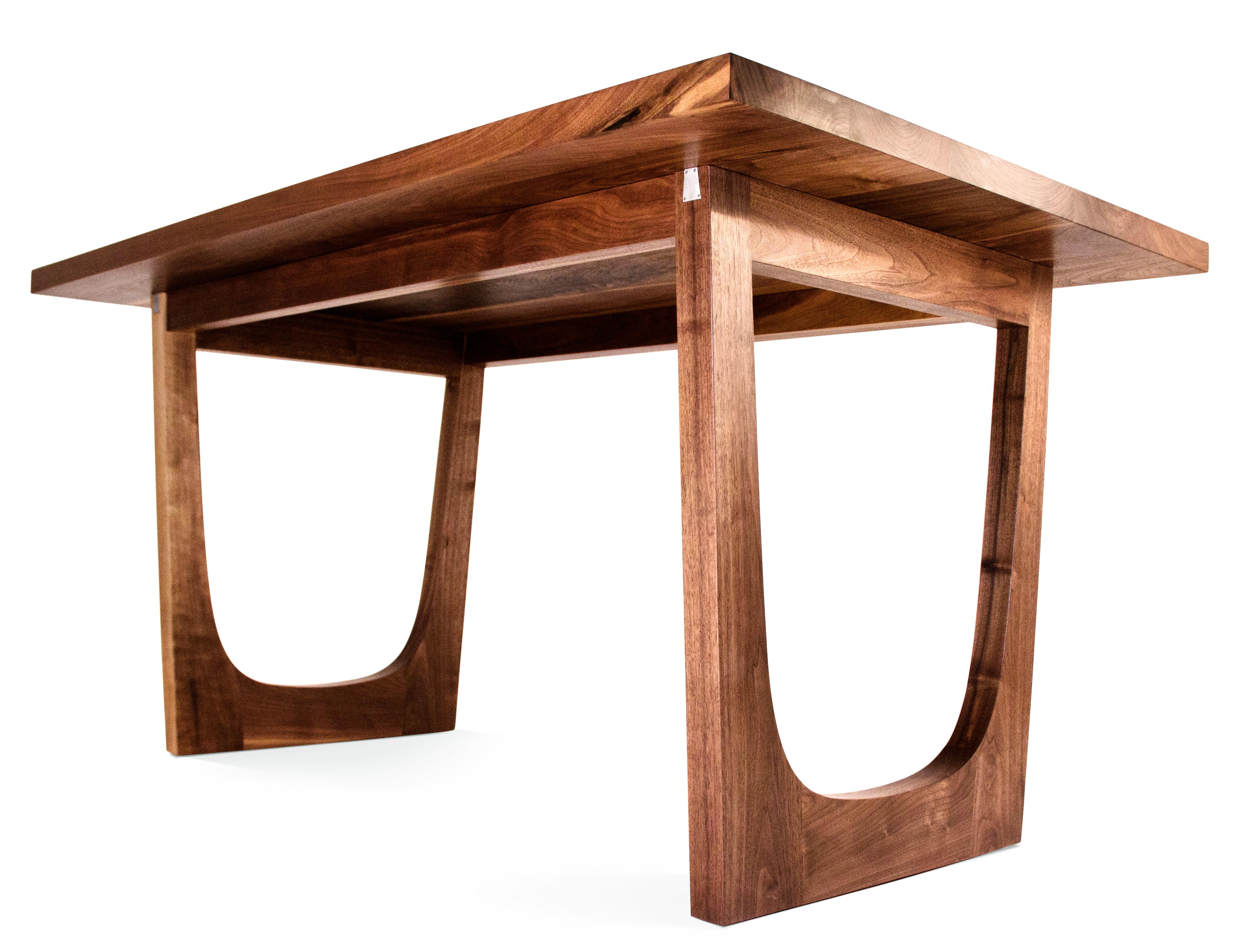 Moderne Table de salle à manger Lolita en noyer, bois personnalisable en vente