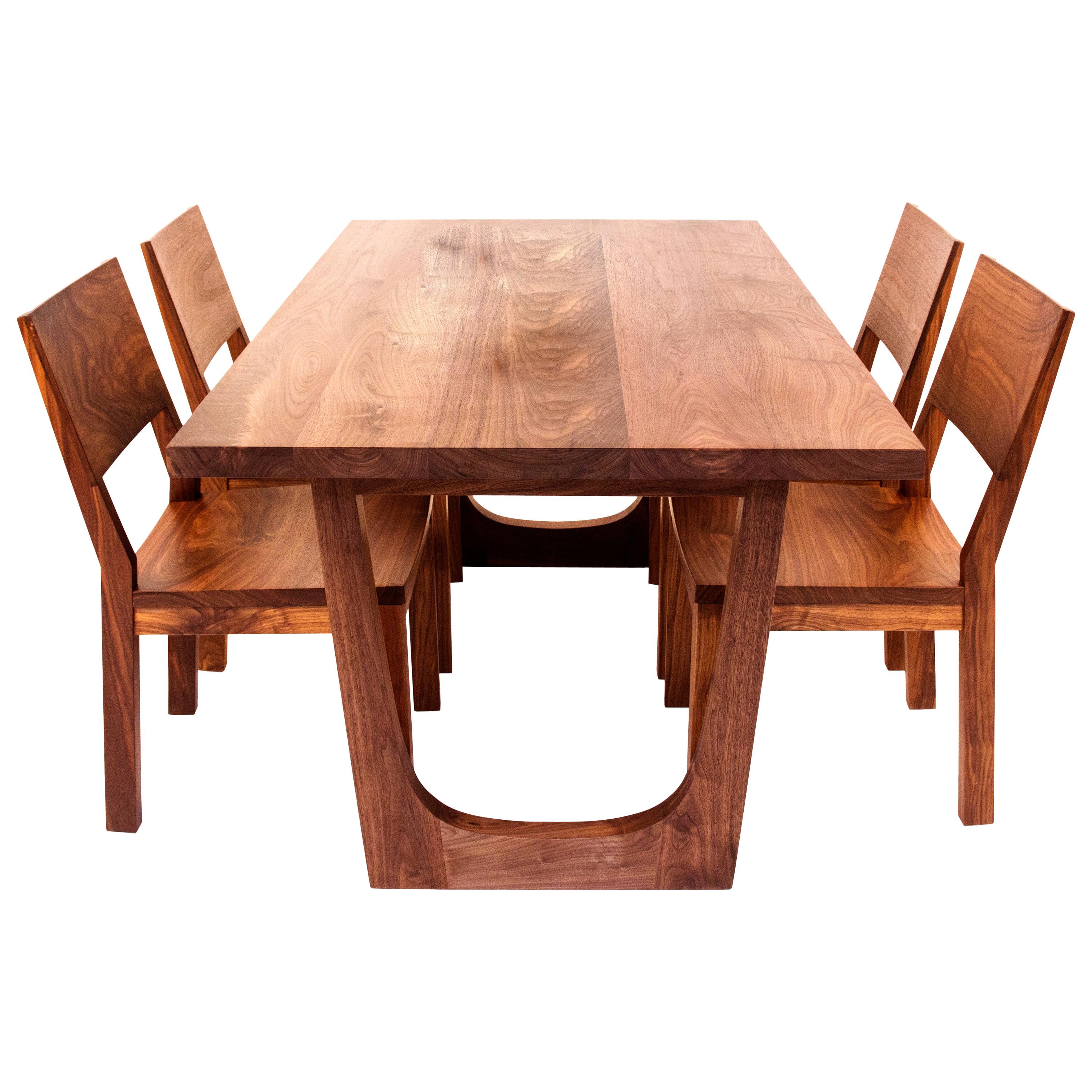 Walnut Lolita Dining Table, Customizable Wood For Sale