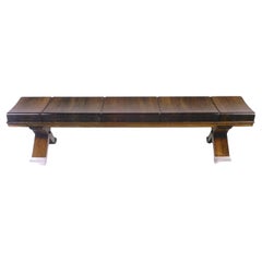 Walnut Long Art Deco Style Bench
