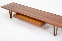Walnut “Long John” Bench or Coffee Table by Edward Wormley for Dunbar