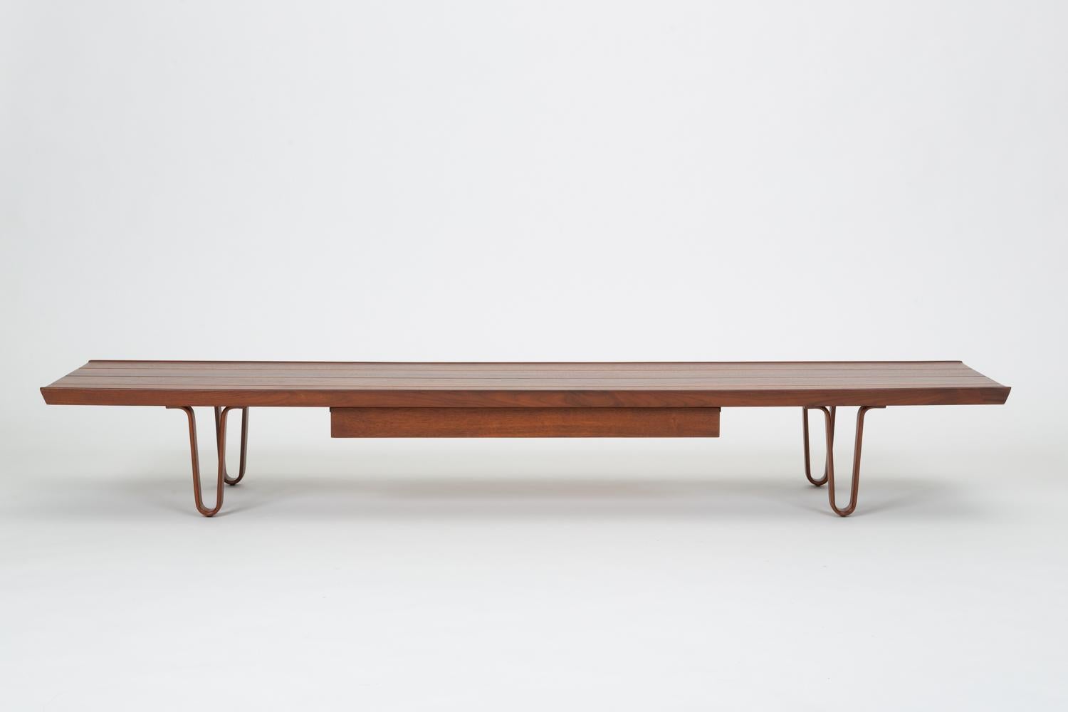 American Walnut “Long John” Bench or Coffee Table by Edward Wormley for Dunbar