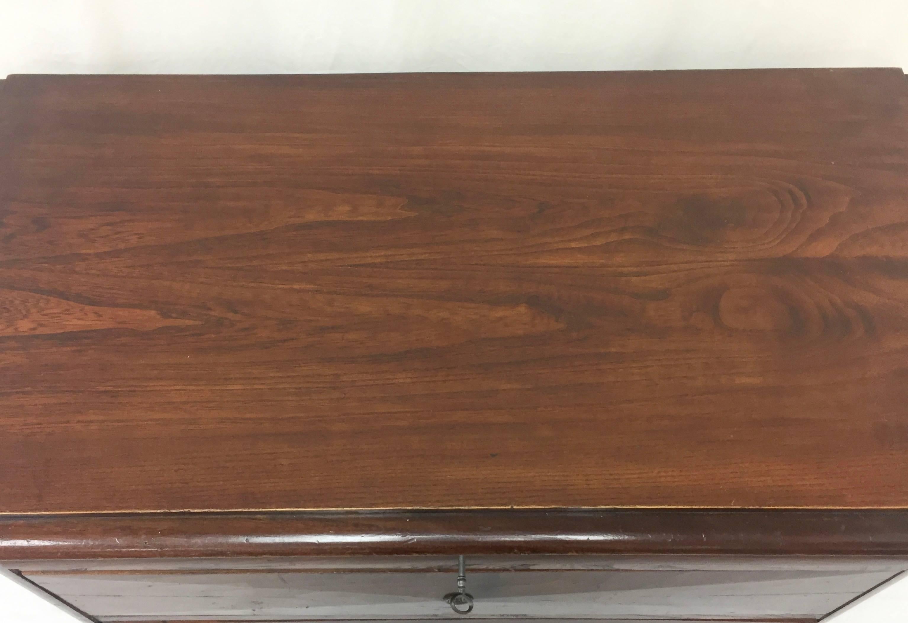 Walnut Louis-Philippe Three-Drawer Chest or Commode 5