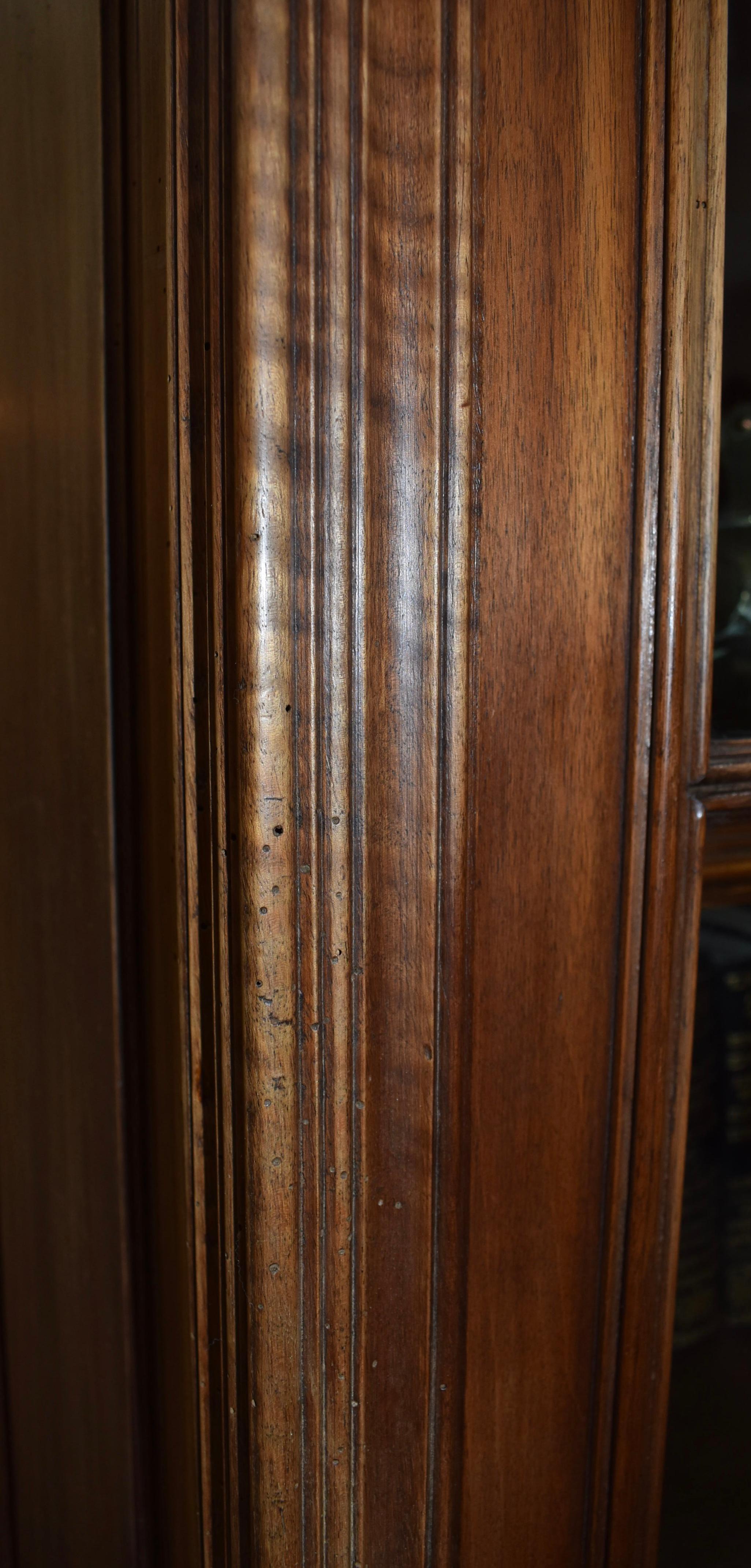 Walnut Louis XV Bookcase with Glass Doors, circa 1890 For Sale 9