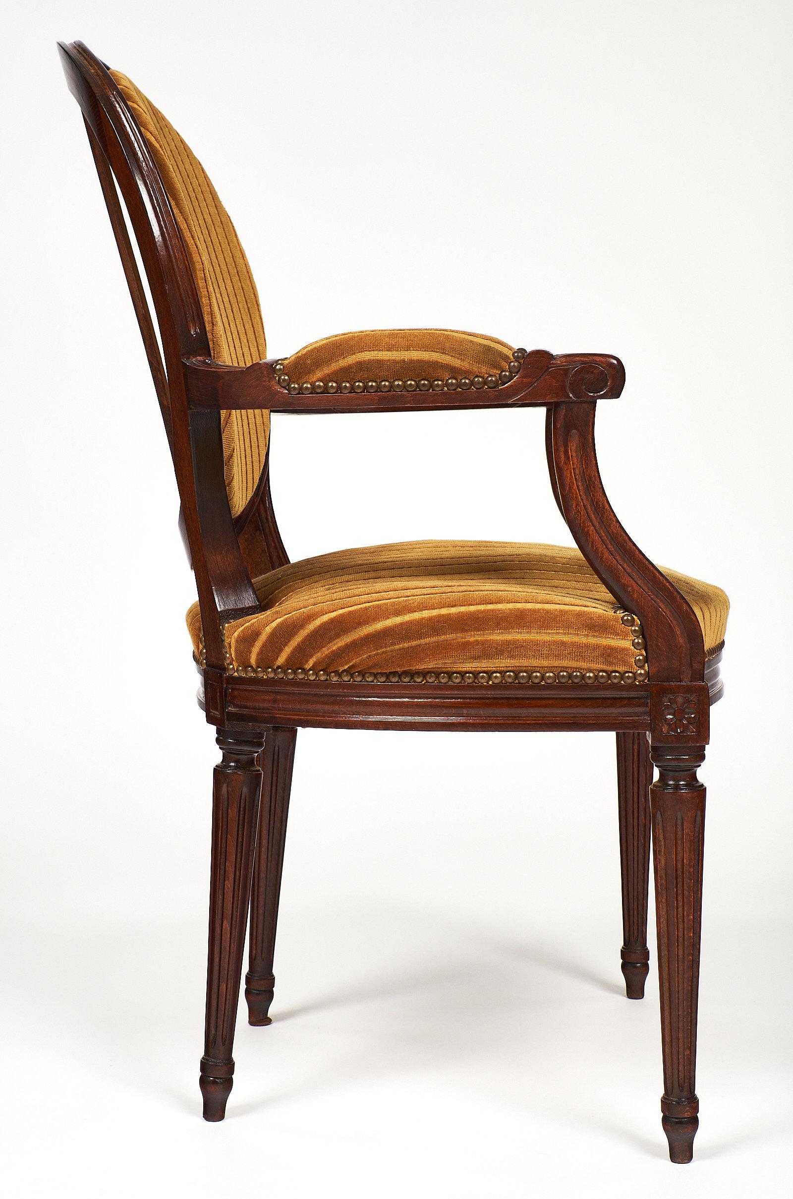 Walnut Louis XVI Style Armchair 1