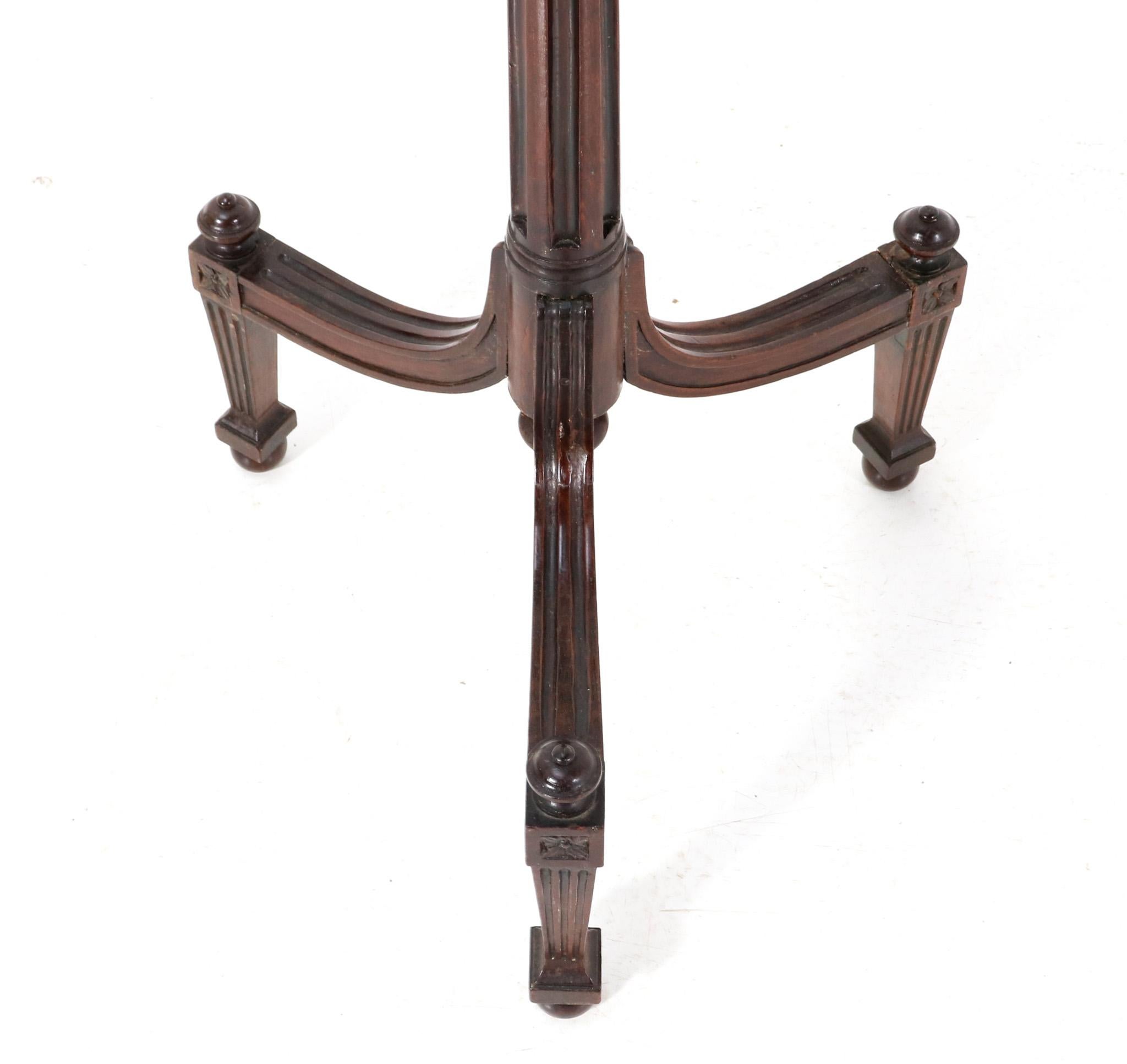 Walnut Louis XVI Style Tripod Side Table, 1900s For Sale 2