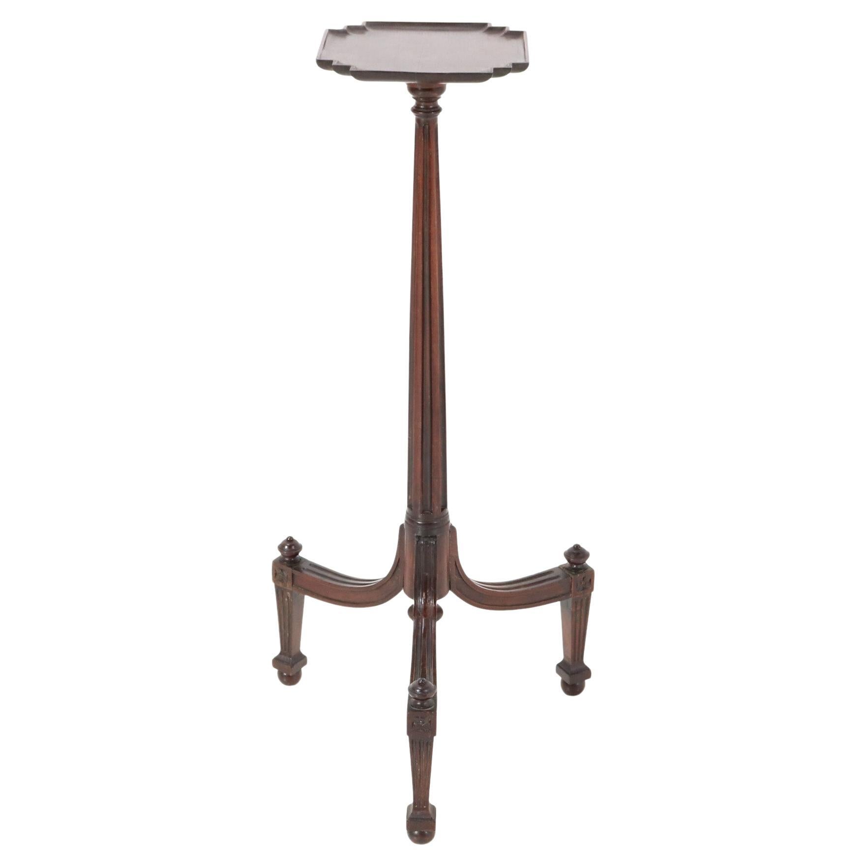 Walnut Louis XVI Style Tripod Side Table, 1900s For Sale