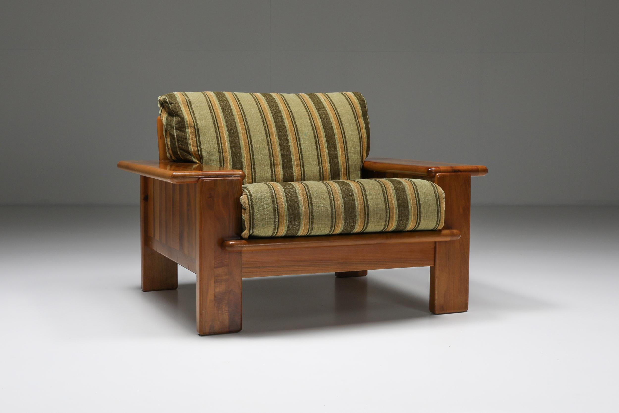 Walnut Lounge Chair in the Style of Scarpa 2