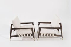 Walnut Lounge Chairs by Edmond J. Spence, 1950s