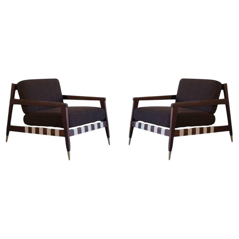 Walnut Lounge Chairs by Edmond Spence, 1950s For Sale at 1stDibs