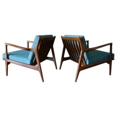 Walnut Lounge Chairs by I.B. Kofod-Larsen for Selig, circa 1965