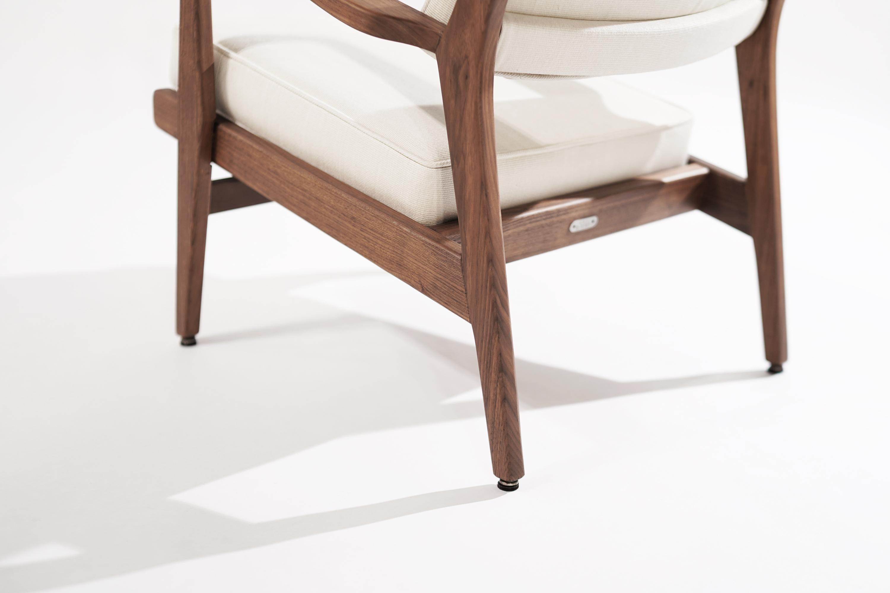 Walnut Lounge Chairs by Jens Risom, 1950s 3