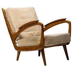 Walnut Lounge Chairs by Sprij Meubelen, Vlaardingen, Netherlands, 1950
