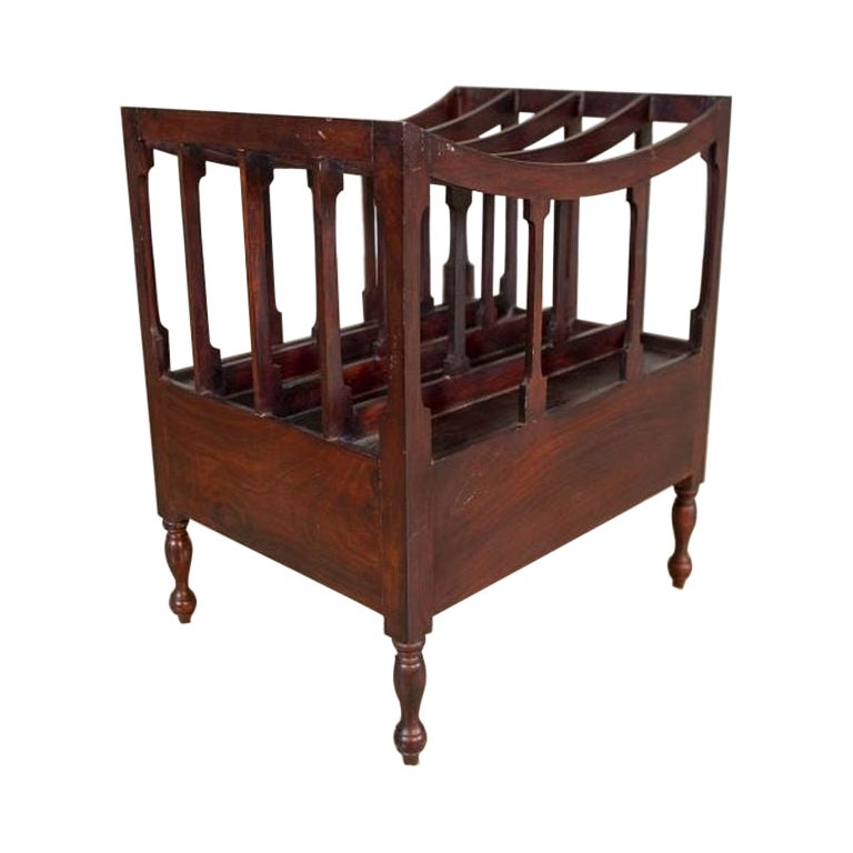 Walnut Magazine Rack From the Mid. 20th Century For Sale
