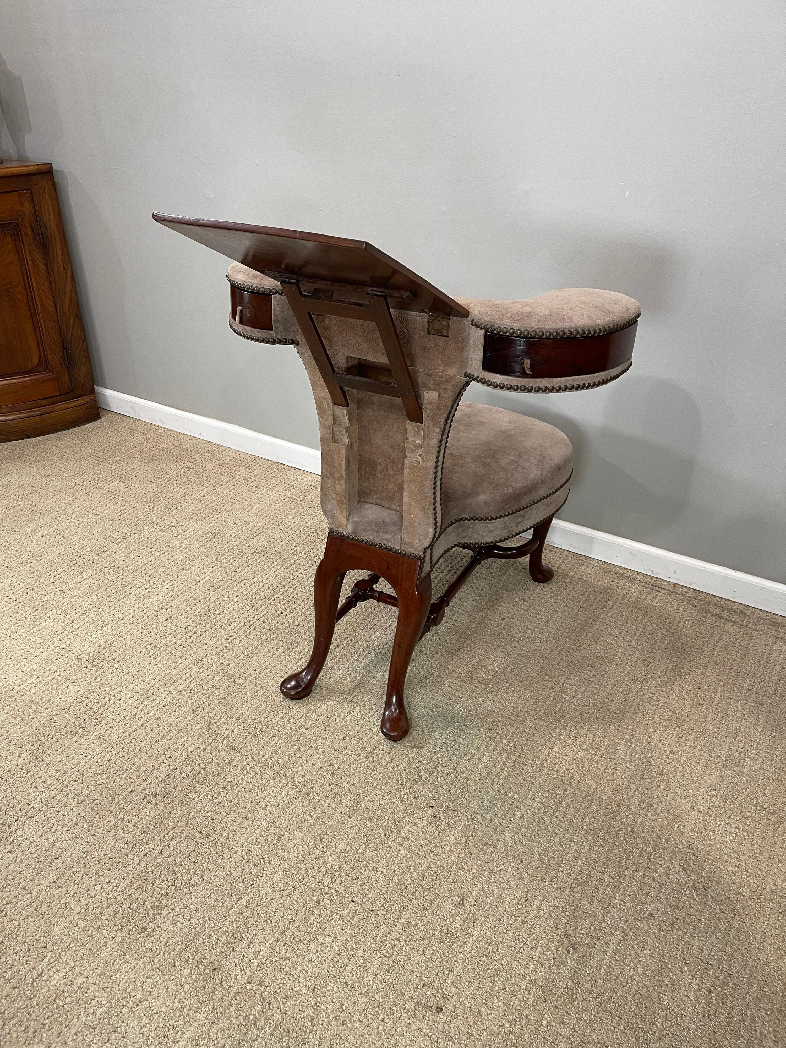 Walnut & Mahogany Cockfighting Chair For Sale 1