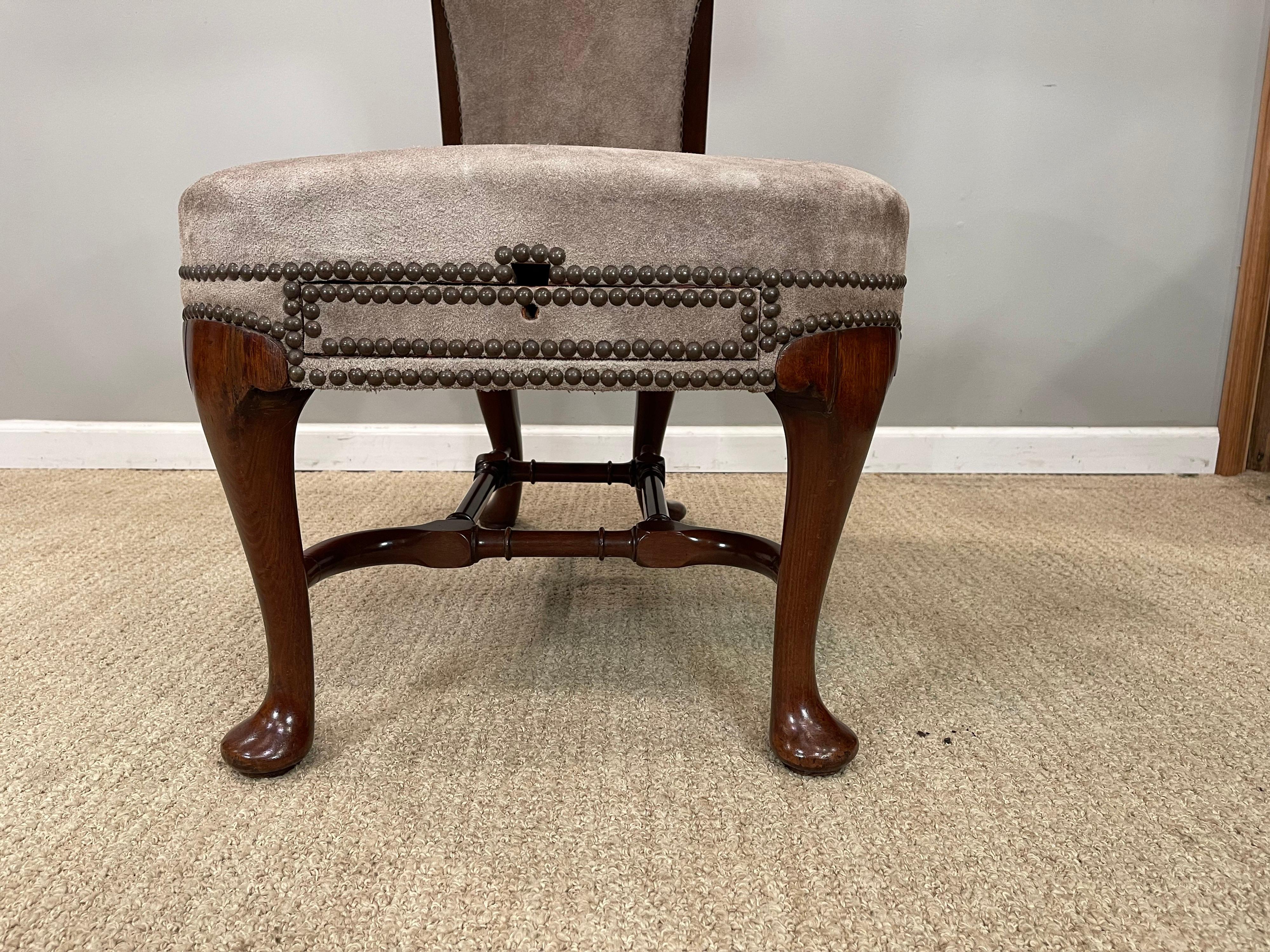 Late 19th Century Walnut & Mahogany Cockfighting Chair For Sale