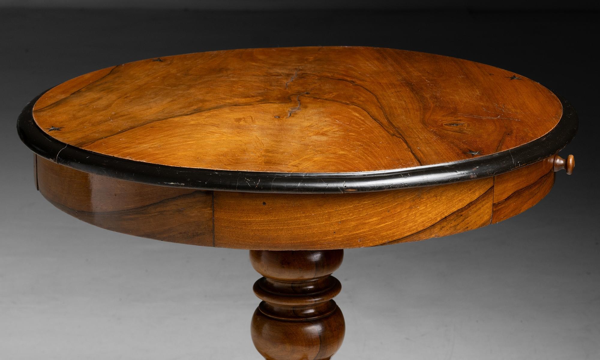 Carved Walnut “Manx” Table, England circa 1860
