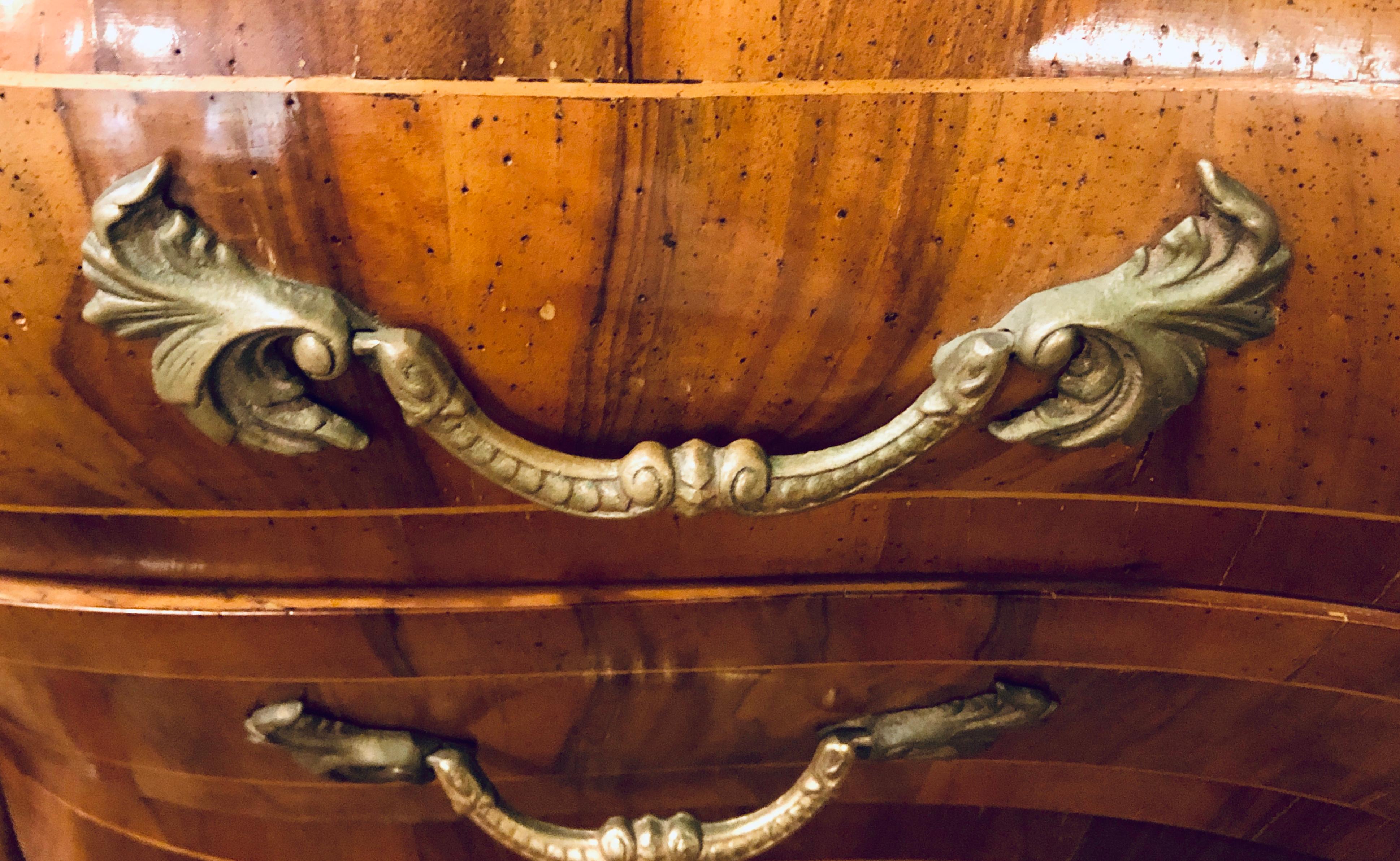 Walnut MarbleTop Bombay Dresser or Sideboard Monumental in Size at