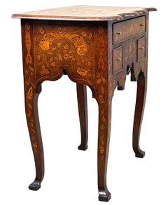 Walnut & Marquetry Inlaid Georgian Lowboy