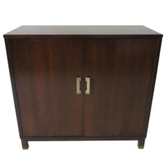 Retro Walnut Media Stereo and Record Cabinet