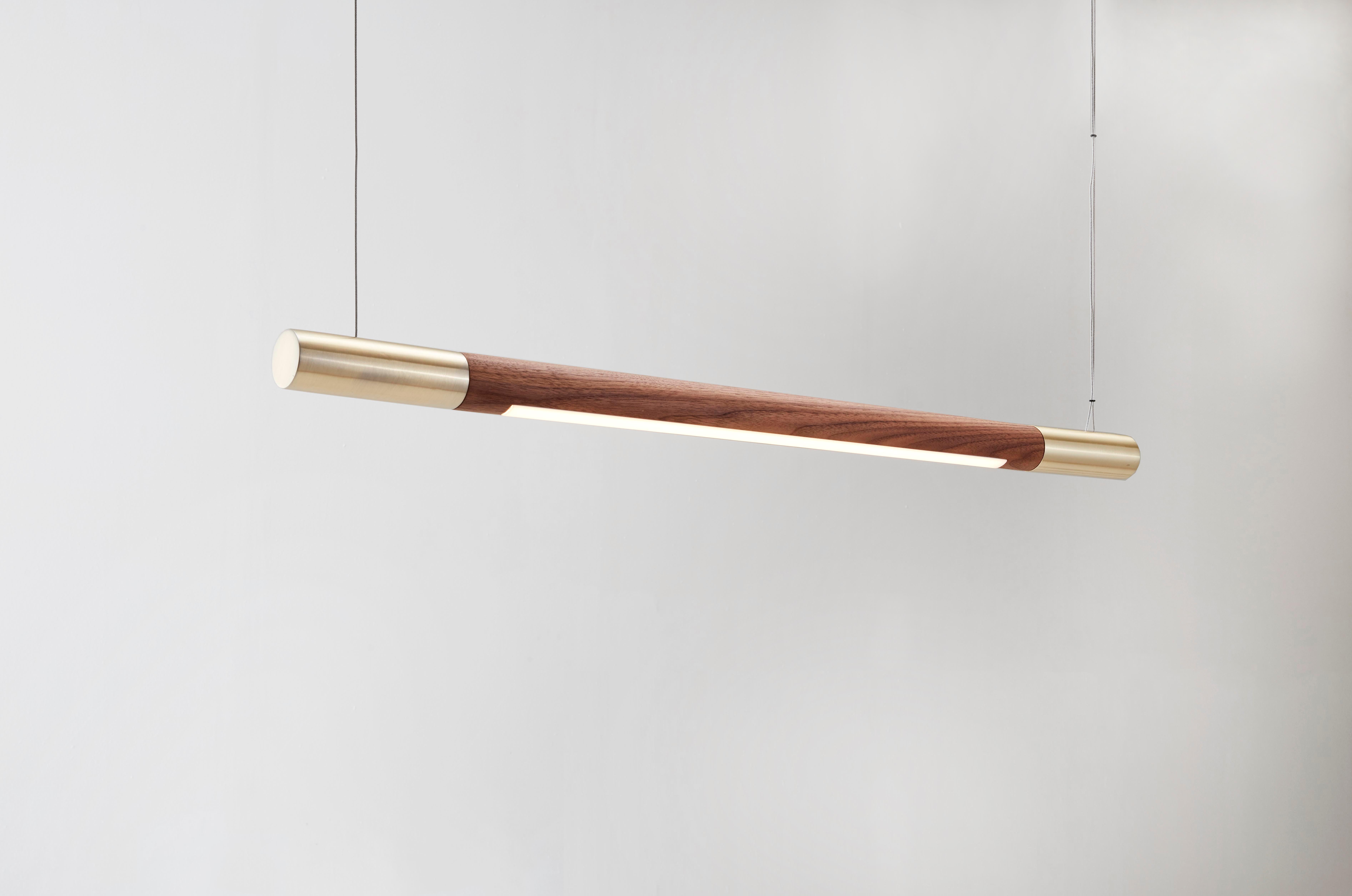 Walnut Medium Bennington Up / Down Pendant by Hollis & Morris In New Condition For Sale In Geneve, CH