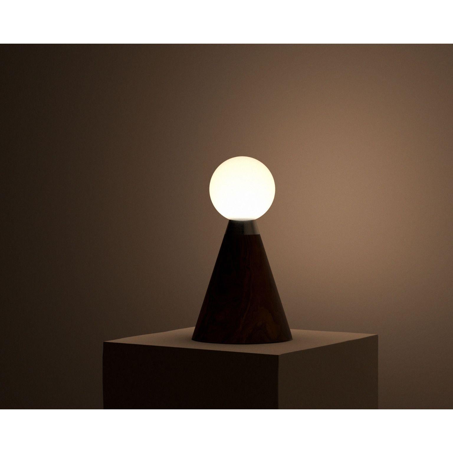 Post-Modern Walnut Mercurio Lamp by Siete Studio  For Sale