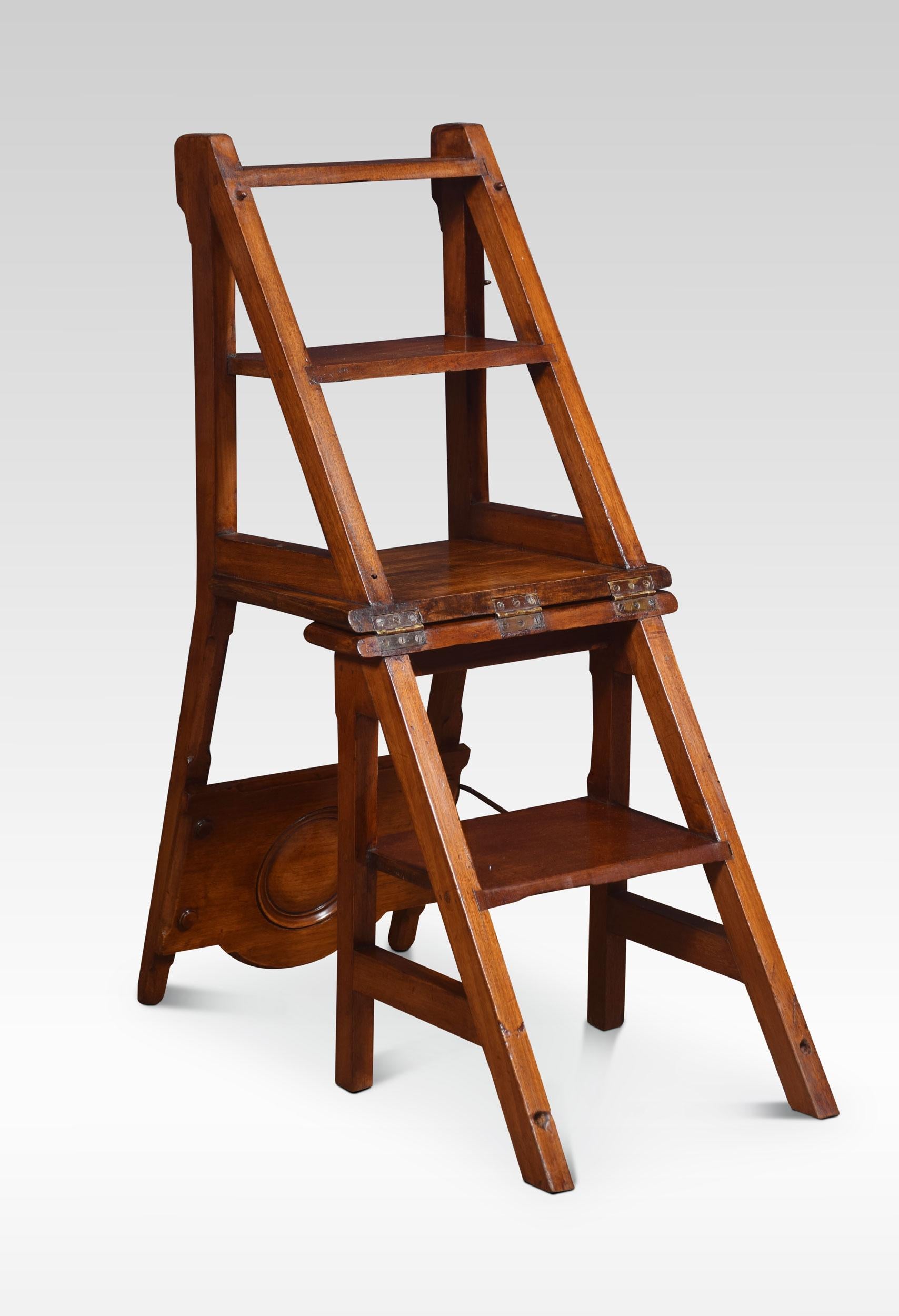 British Walnut Metamorphic Chair