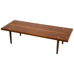 Walnut Mid Century Coffee or Cocktail Table by American of Martinsville