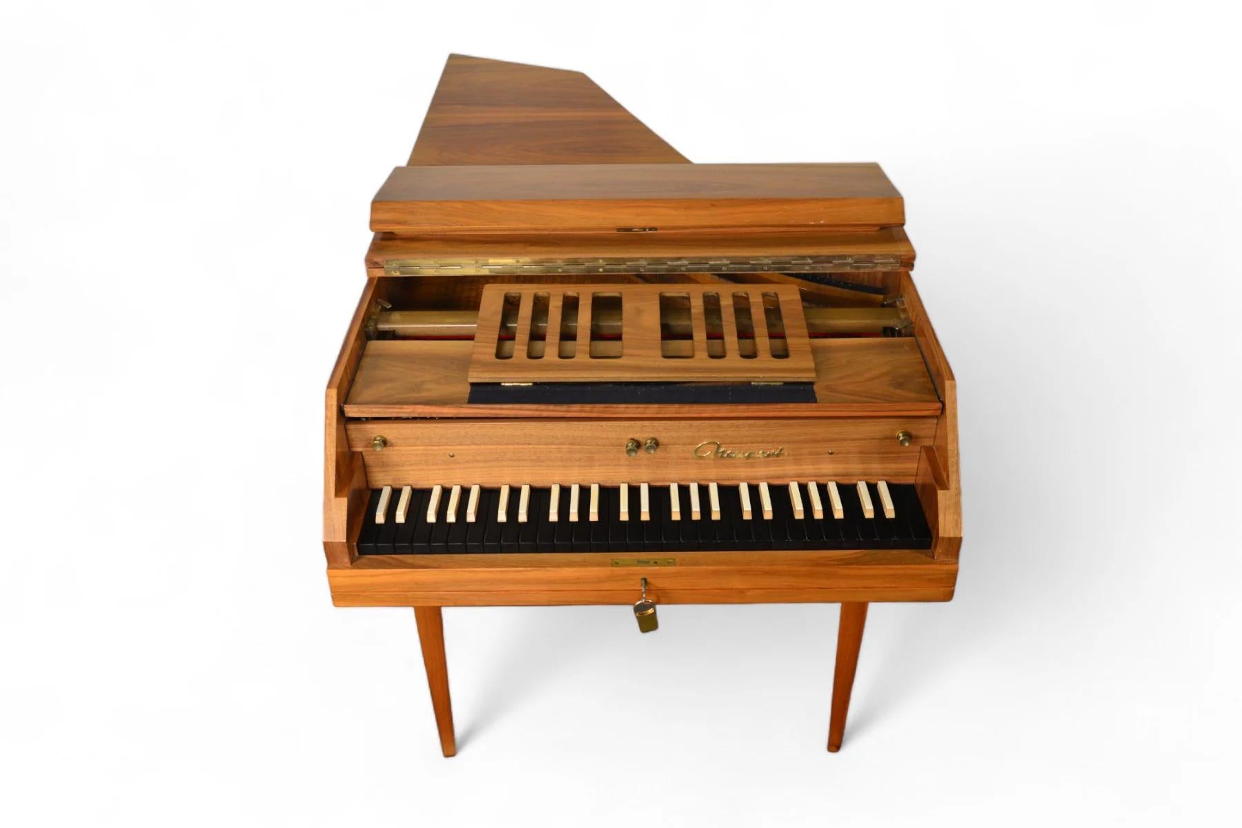 Walnut Mid Century Harpsichord By Johann Christoph Neupert 8