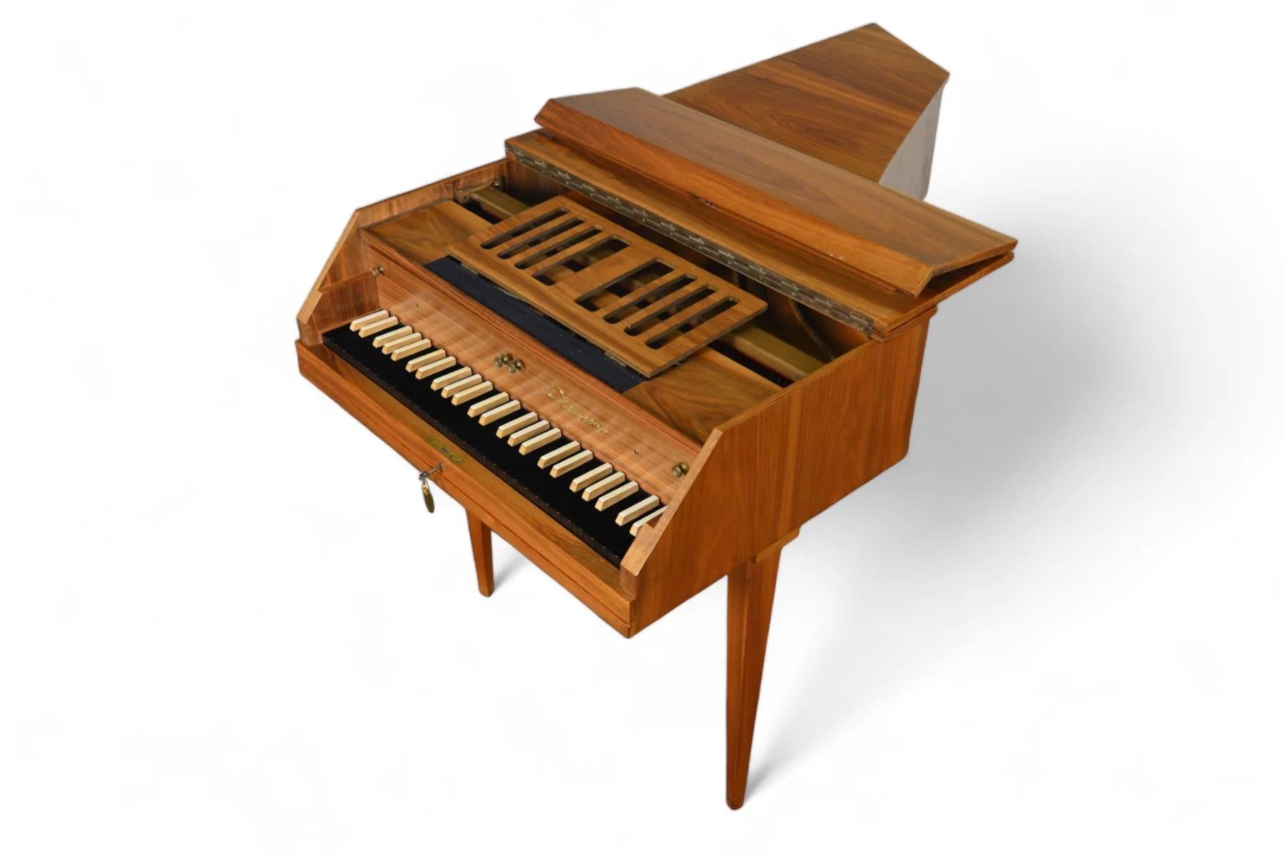 Walnut Mid Century Harpsichord By Johann Christoph Neupert 10