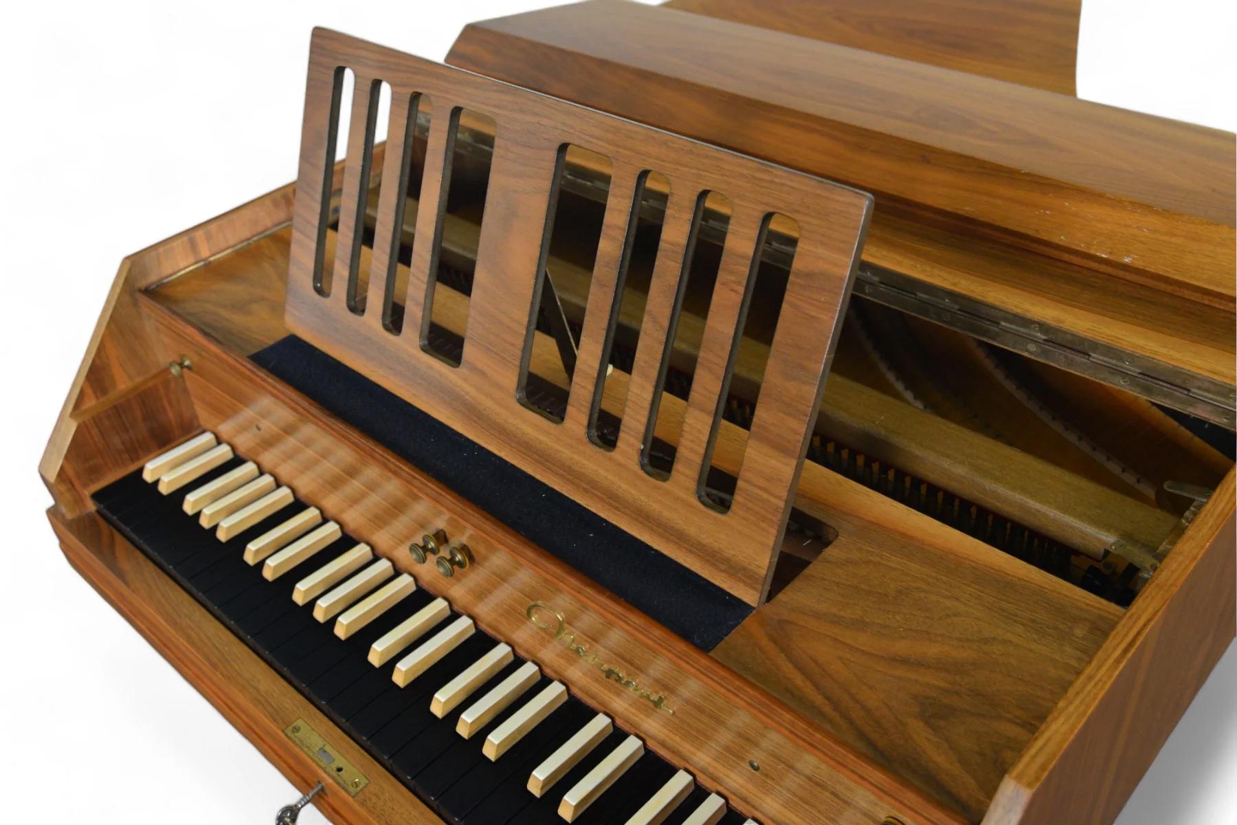 Walnut Mid Century Harpsichord By Johann Christoph Neupert 13