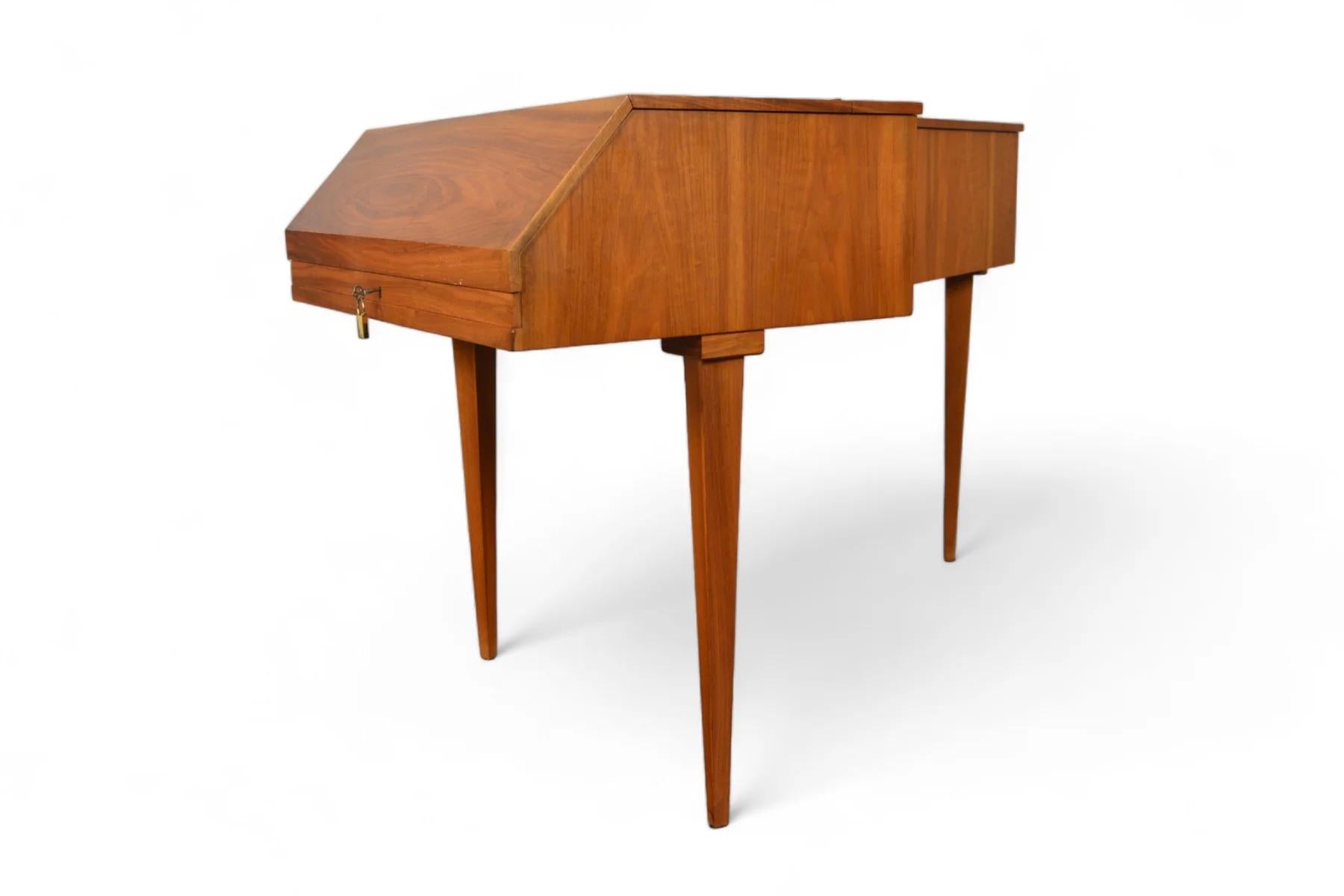 Mid-Century Modern Walnut Mid Century Harpsichord By Johann Christoph Neupert