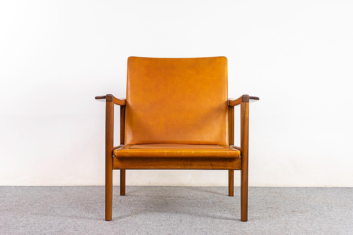 Danish Walnut Mid-Century Lounge Chair