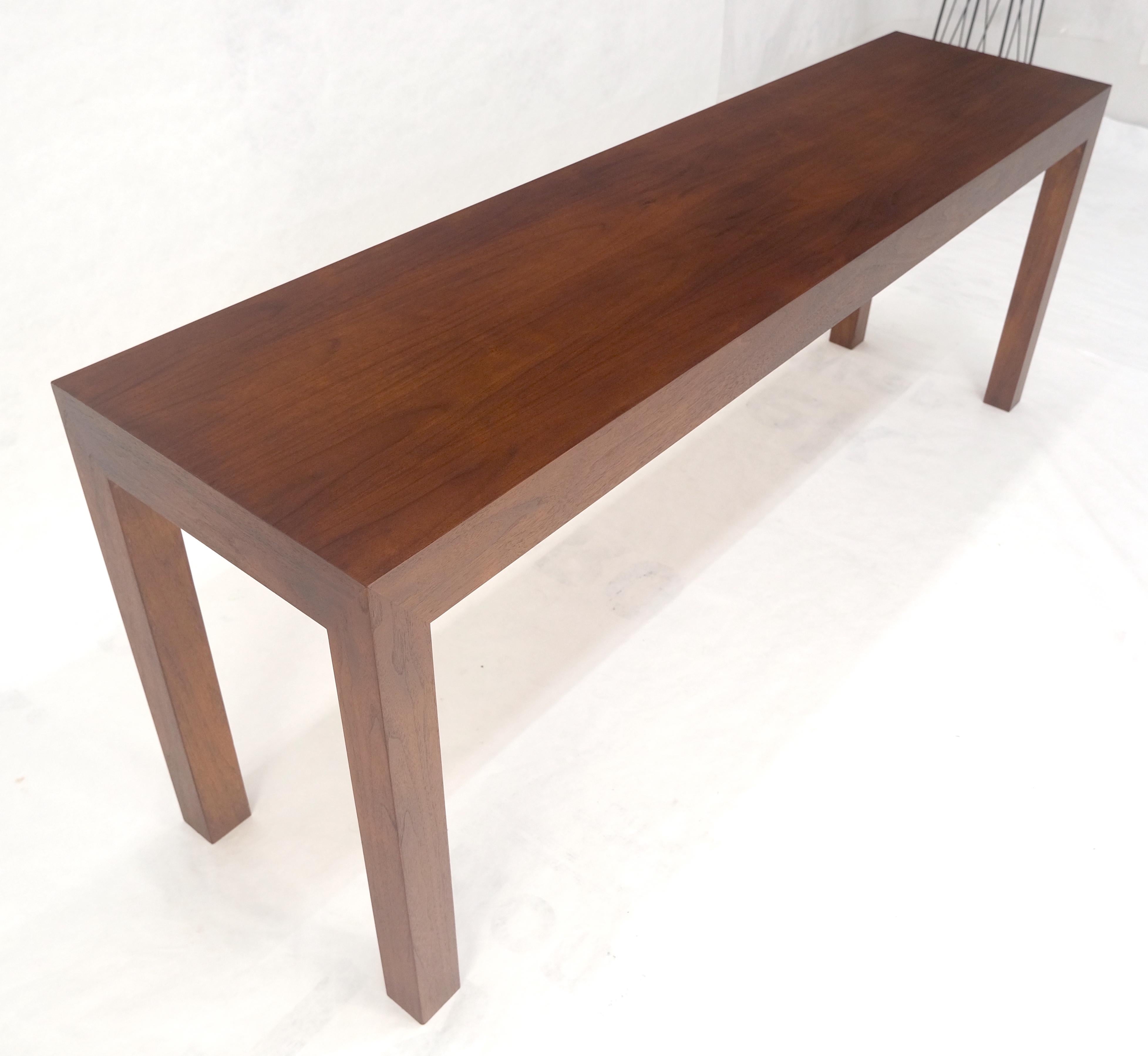 Walnut Mid Century Modern 6' Long Parsons Style Console Sofa Table Baughman MINT For Sale 6