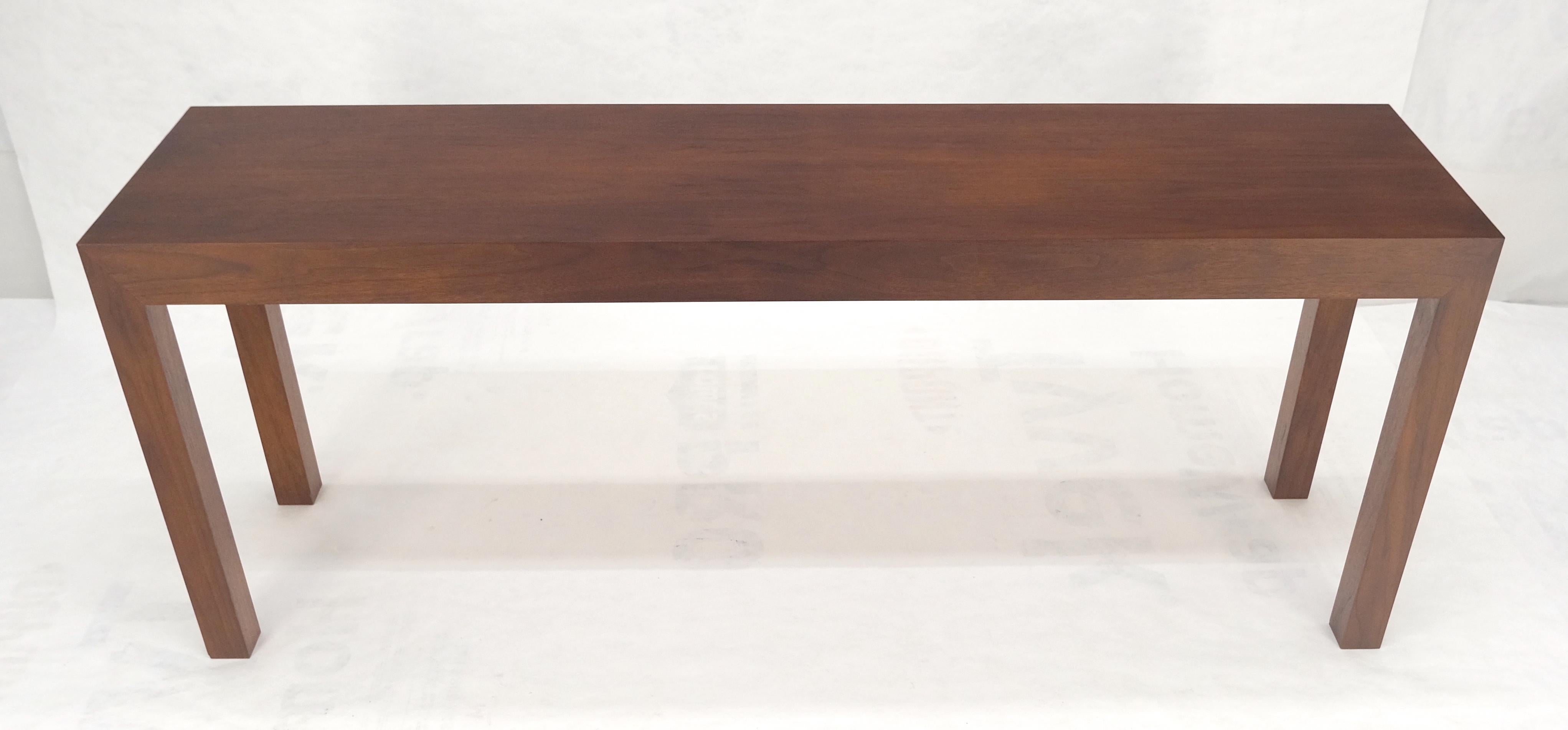 Mid-Century Modern Walnut Mid Century Modern 6' Long Parsons Style Console Sofa Table Baughman MINT For Sale