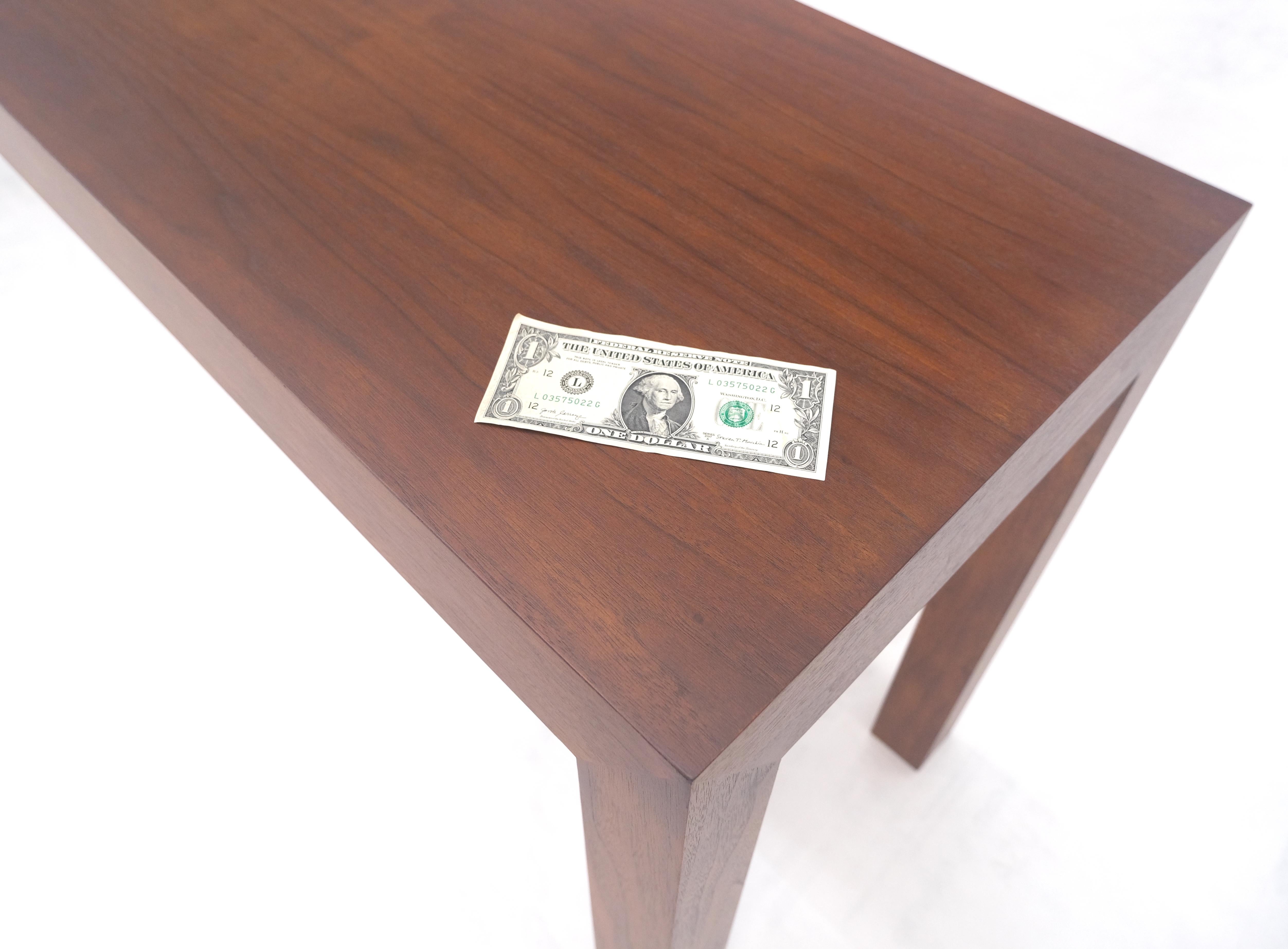 Walnut Mid Century Modern 6' Long Parsons Style Console Sofa Table Baughman MINT In Good Condition For Sale In Rockaway, NJ