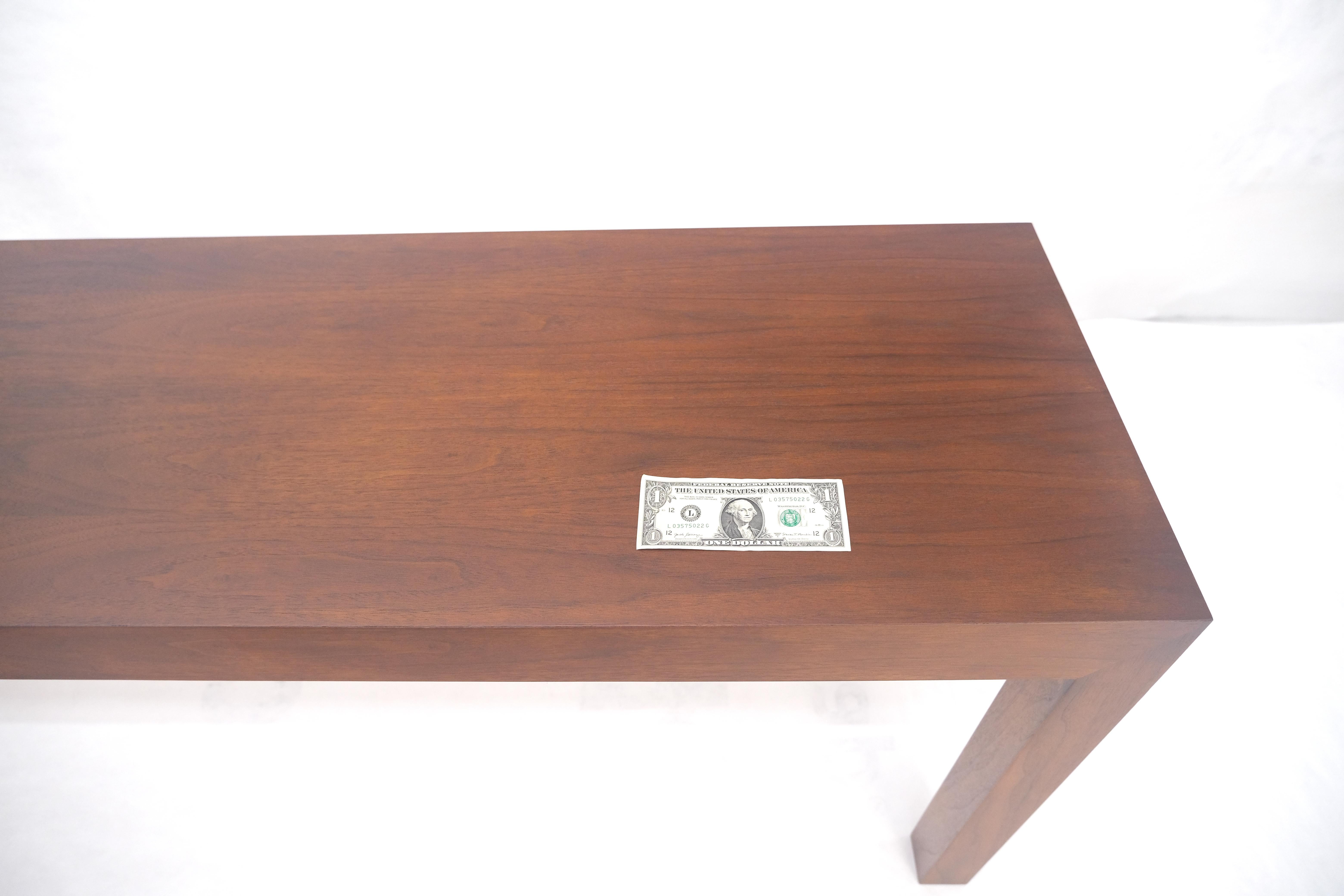 20th Century Walnut Mid Century Modern 6' Long Parsons Style Console Sofa Table Baughman MINT For Sale