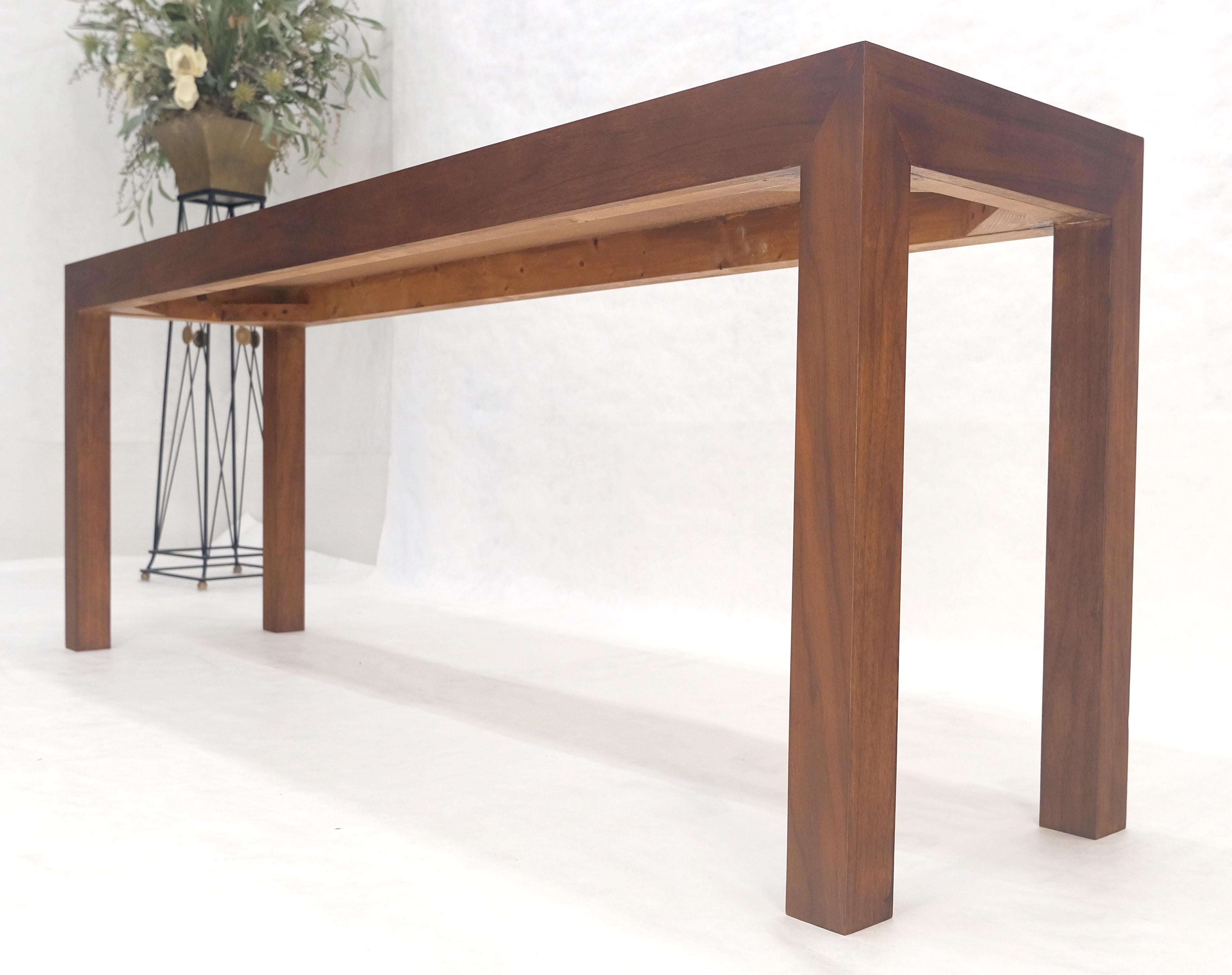 Walnut Mid Century Modern 6' Long Parsons Style Console Sofa Table Baughman MINT For Sale 3