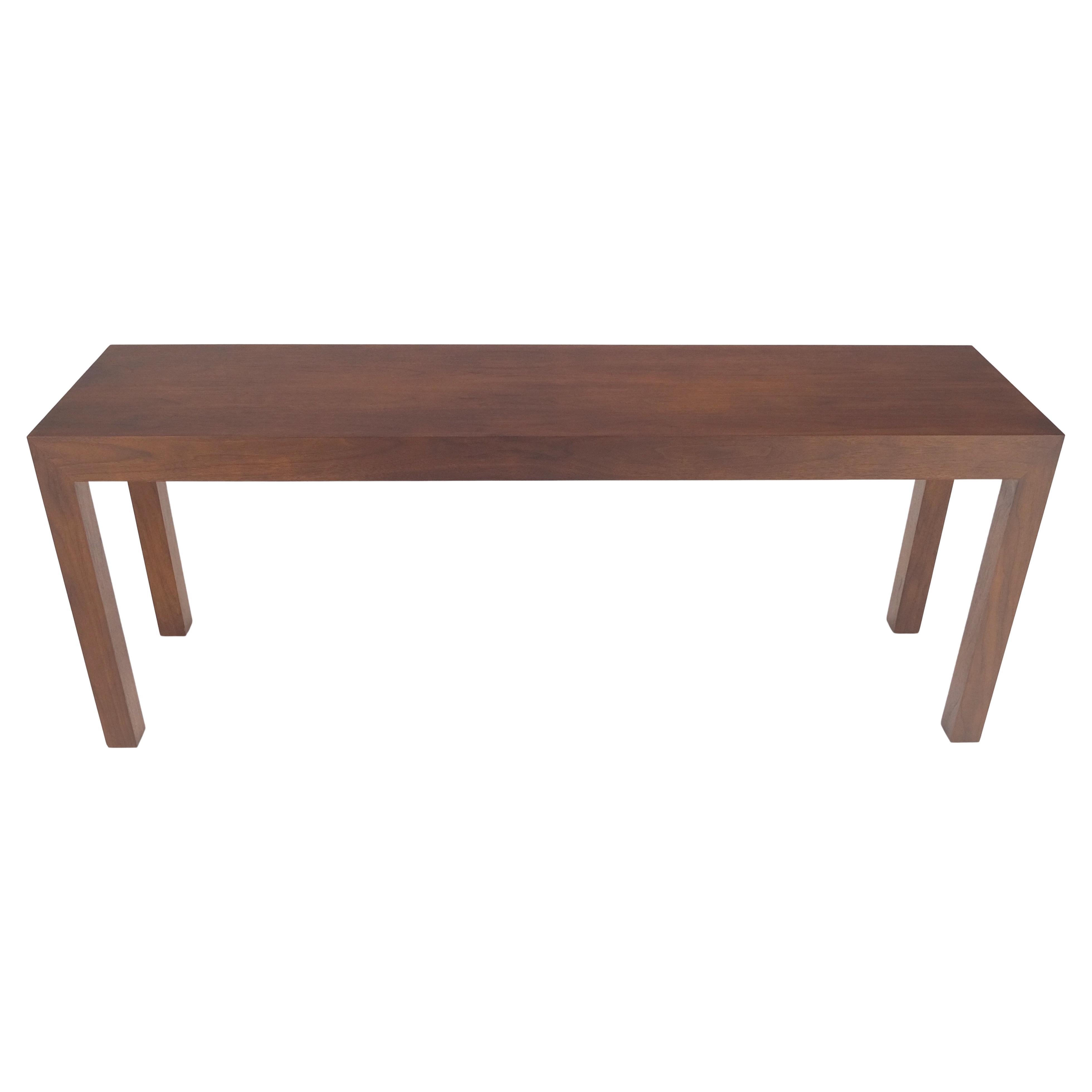 Walnut Mid Century Modern 6' Long Parsons Style Console Sofa Table Baughman MINT For Sale
