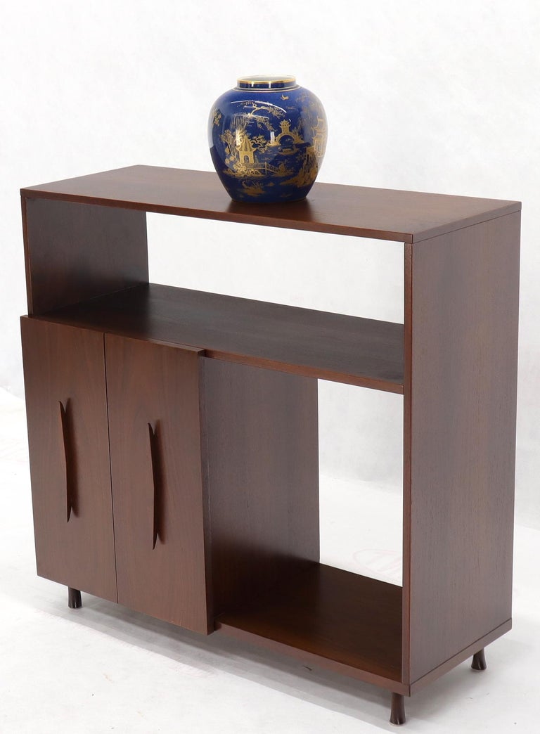 Walnut MidCentury Modern Accordion Door Entry Hall Console