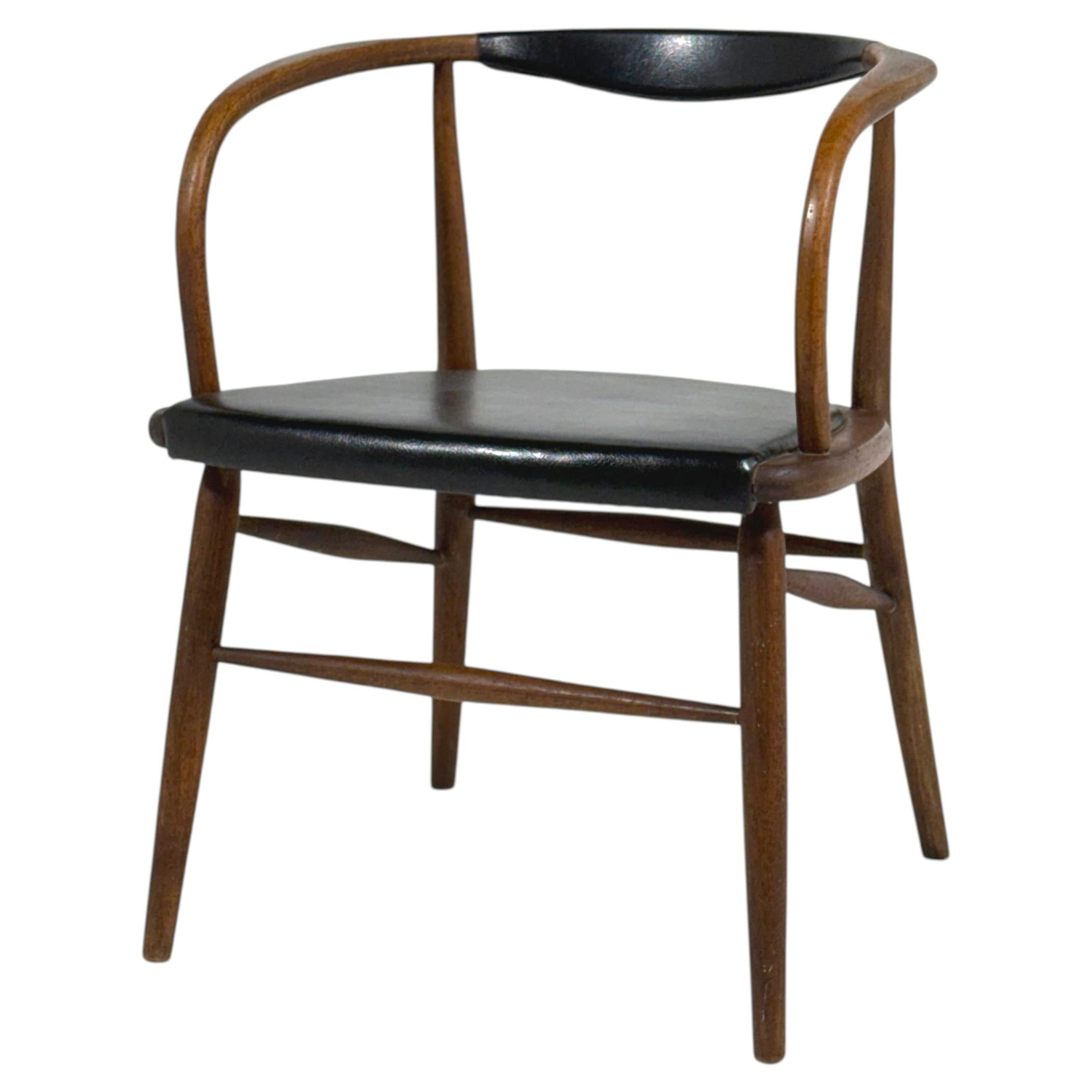 Walnut Mid-Century Modern Armchair by Boling