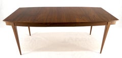 Walnut Mid Century Modern Boat Shape Dining Table One 18" Extension Leaf MINT!