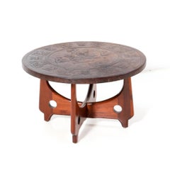 Table basse moderne du milieu du siècle en noyer d'Angel Pazmino pour Muebles de Estilo