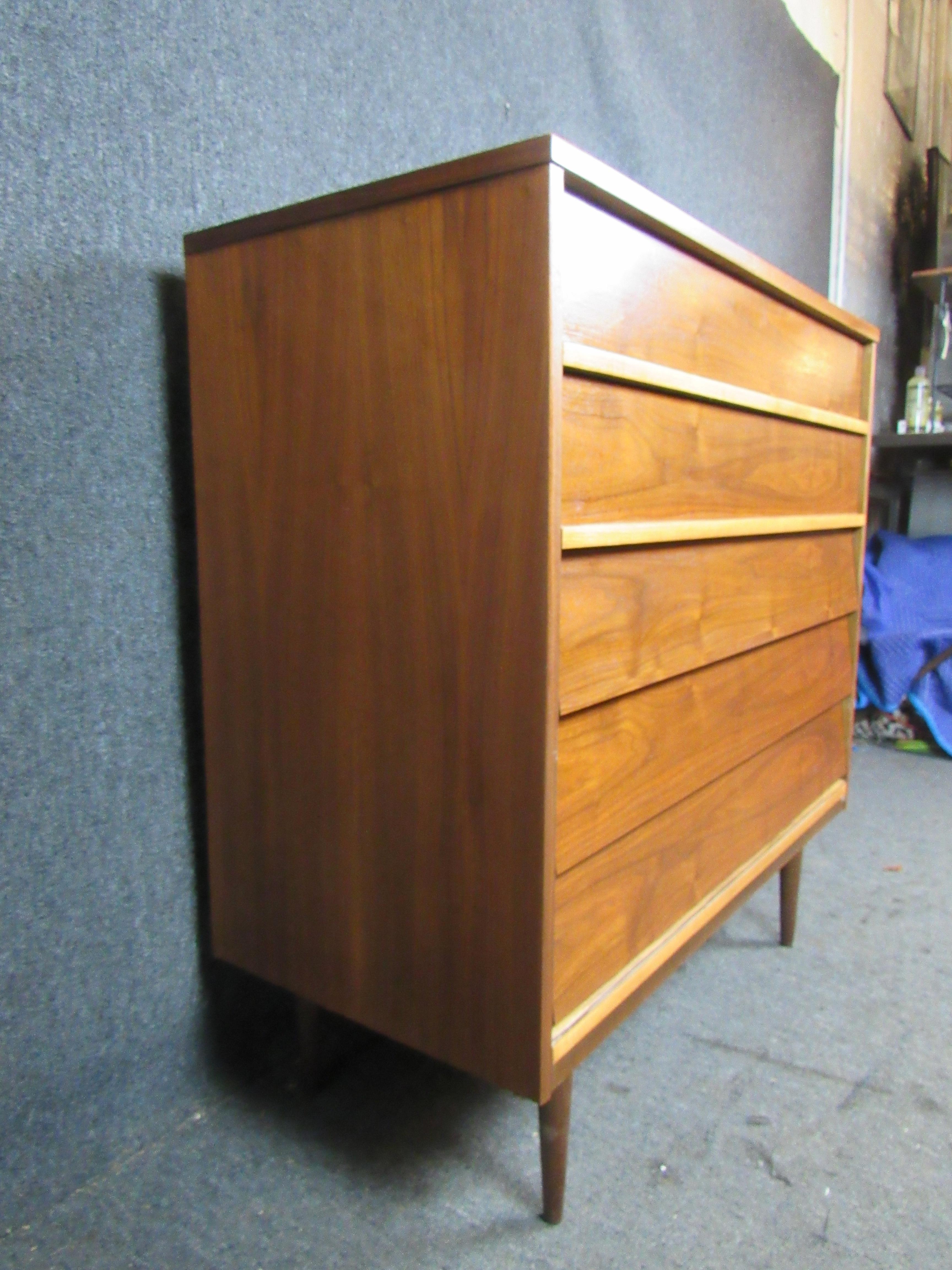 Walnut Mid-Century Modern Dresser by Dixie 3